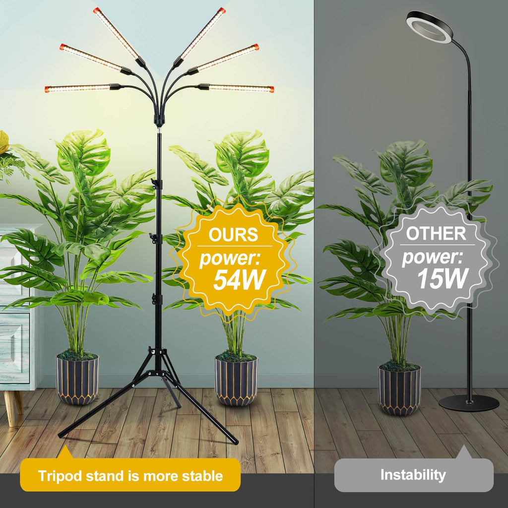 2Pack Small Clip Grow Lights for Indoor Plants, Bonsai, Mini Full Spectrum Pot Plant Grow Light, 4/8/12/16/20H Timer, 9 Watt Power Draw, NO Need Adapter