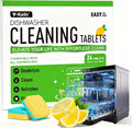 Dishwasher Cleaner and Deodorizer Tablets, Dishwasher Cleaning Tablets 24 Pack - Helps Remove Limescale & Odor, Prevents Buildup in Pipes, Safe for All Dishwashers, Lemon Scent - 12 Month Supply