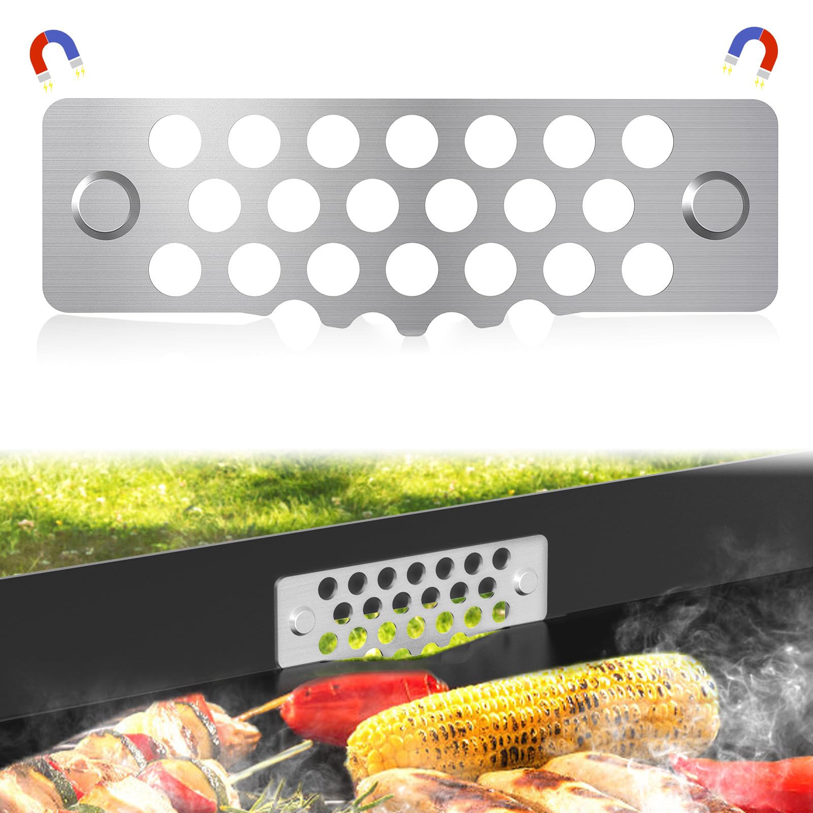 Griddle Accessories of Blackstone Grease Gate Blocker, Compatible with All Blackstone Griddle Accessories, Blocks Food from Falling into Rear Grease Trap (1Pack)