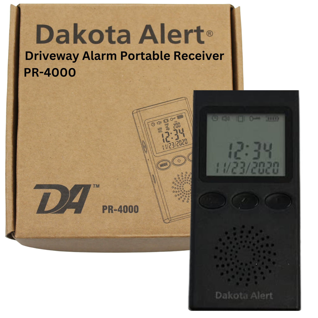 Dakota Alert Long Range Driveway Alarm Motion Detector - DCMA-4k Plus One Mile Wireless Range Alarm System - DCMT-4000 Transmitter & RE-4k Plus Receiver-Use Outdoors, Driveways, Entrances & Backyards