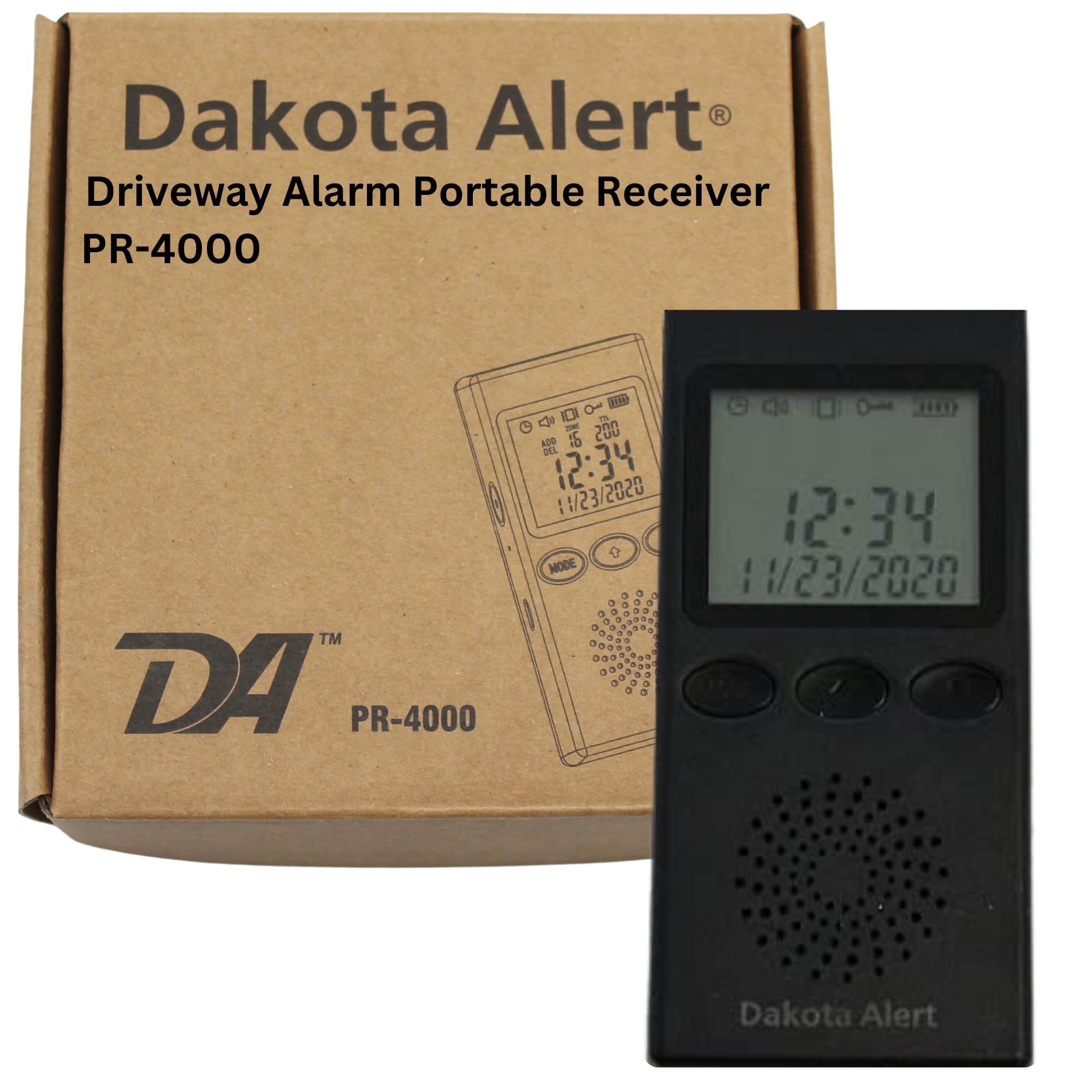 Dakota Alert Long Range Driveway Alarm Motion Detector - DCMA-4k Plus One Mile Wireless Range Alarm System - DCMT-4000 Transmitter & RE-4k Plus Receiver-Use Outdoors, Driveways, Entrances & Backyards