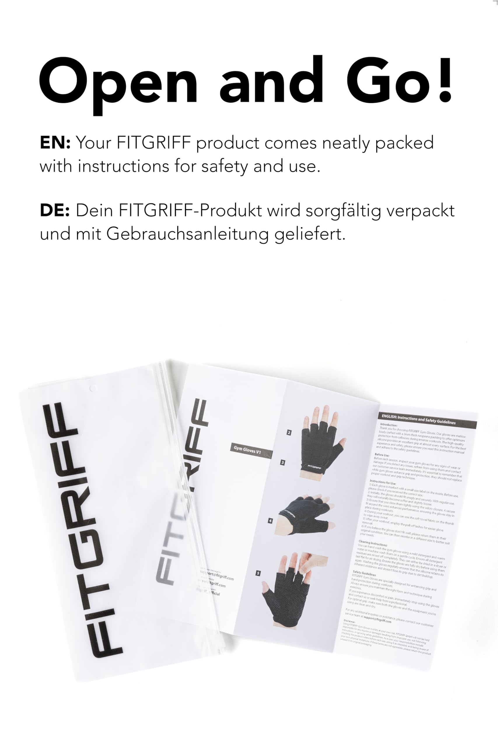 Fitgriff® Workout Gloves (Padded) for Men & Women - Fingerless Gym Gloves for Weight Lifting, Training - Full Palm Protection