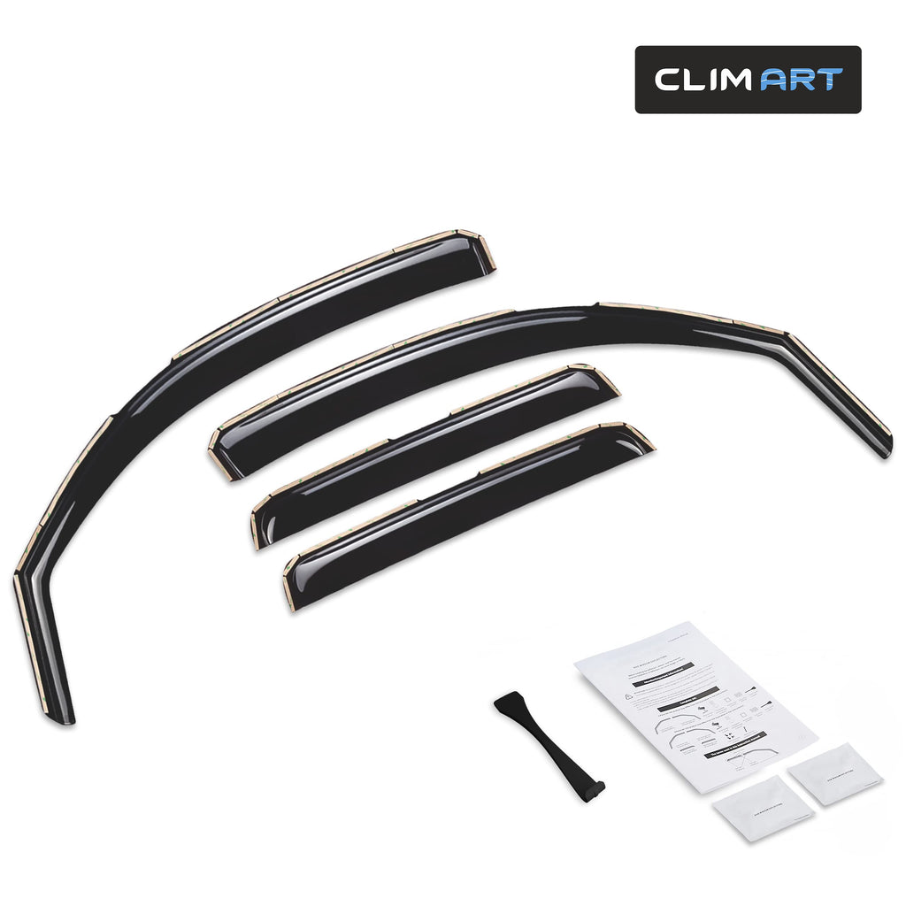 CLIM ART in-Channel Incredibly Durable Rain Guards for Honda Accord 2013-2017 Sedan, Original Window Deflectors, Vent Window Visors, Vent Deflector, 4 pcs. - 613274