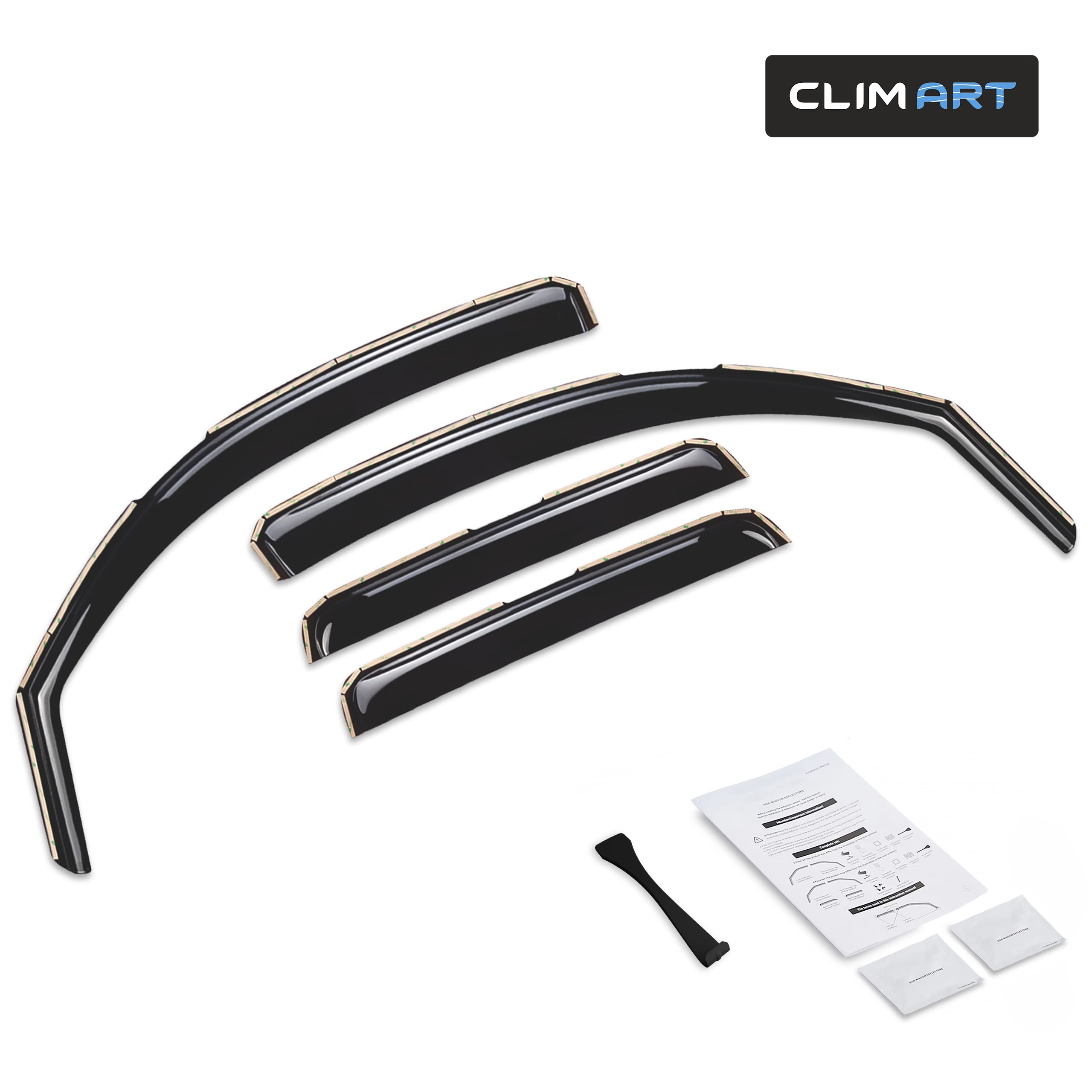 CLIM ART in-Channel Incredibly Durable Rain Guards for Honda Accord 2013-2017 Sedan, Original Window Deflectors, Vent Window Visors, Vent Deflector, 4 pcs. - 613274
