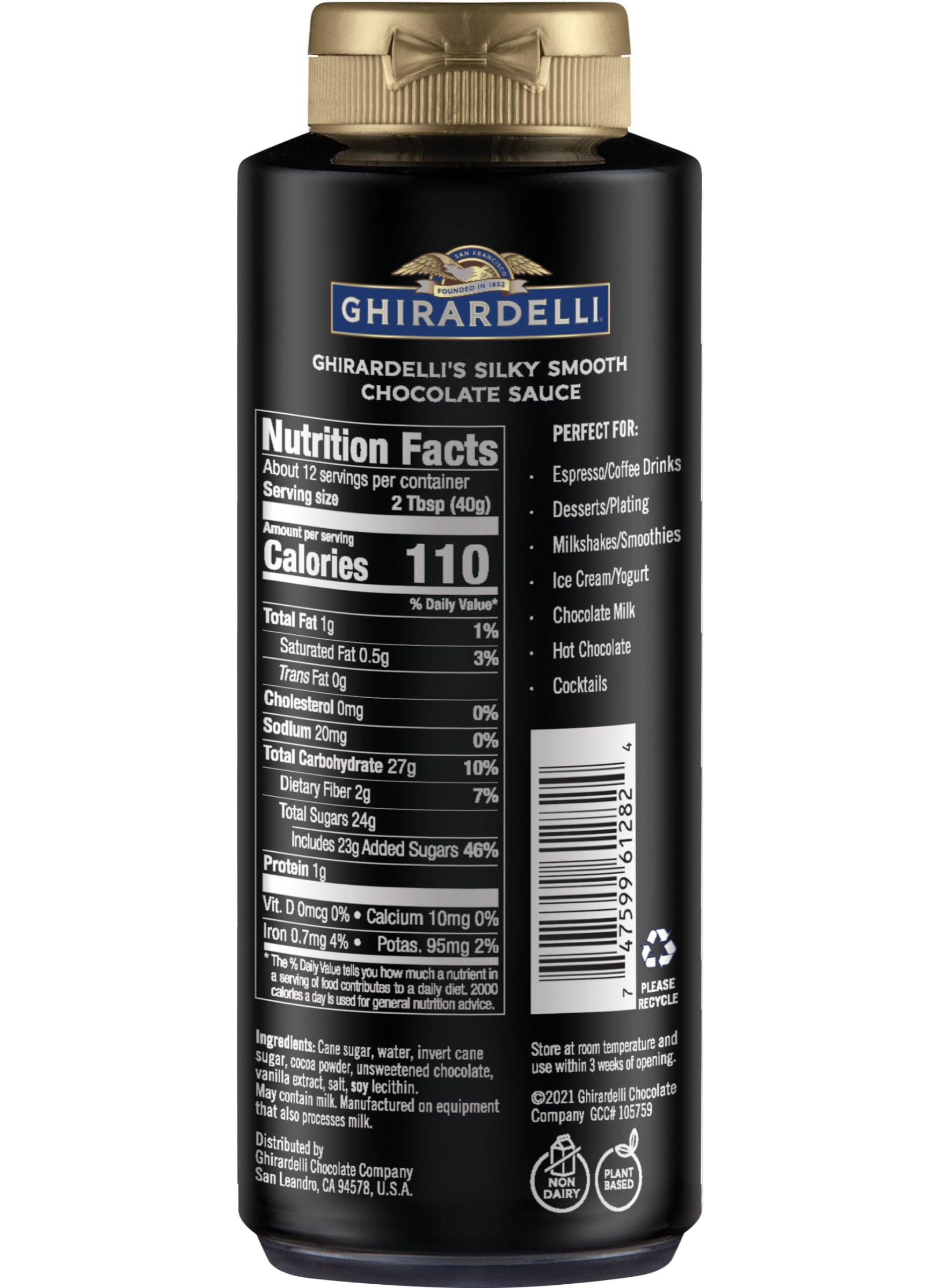 Ghirardelli Chocolate Sauce, Black Label (16oz Squeeze bottle)