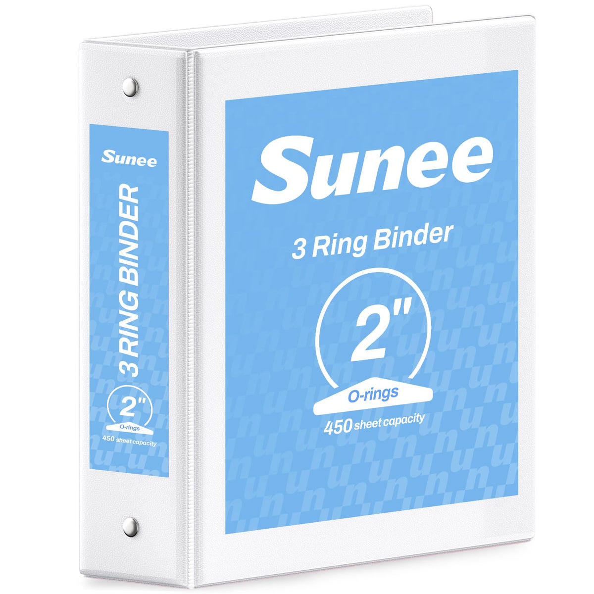 SUNEE 3 Ring Binder 1/2 Inch 1 Pack, Clear View Binder Three Ring PVC-Free (Fit 8.5x11 Inches) for School or Office Supplies, Black