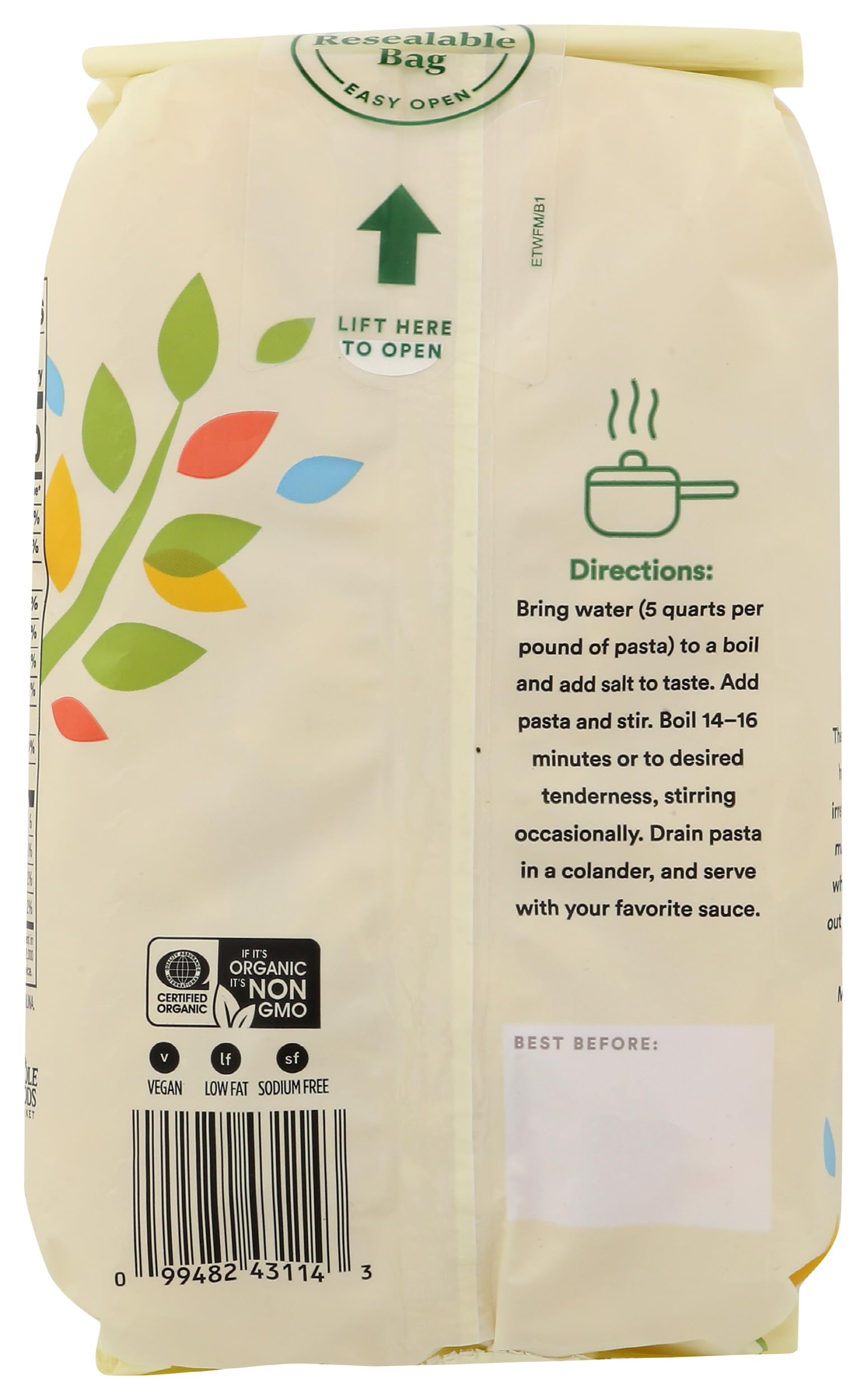 365 by Whole Foods Market, Organic Shells, 16 Ounce