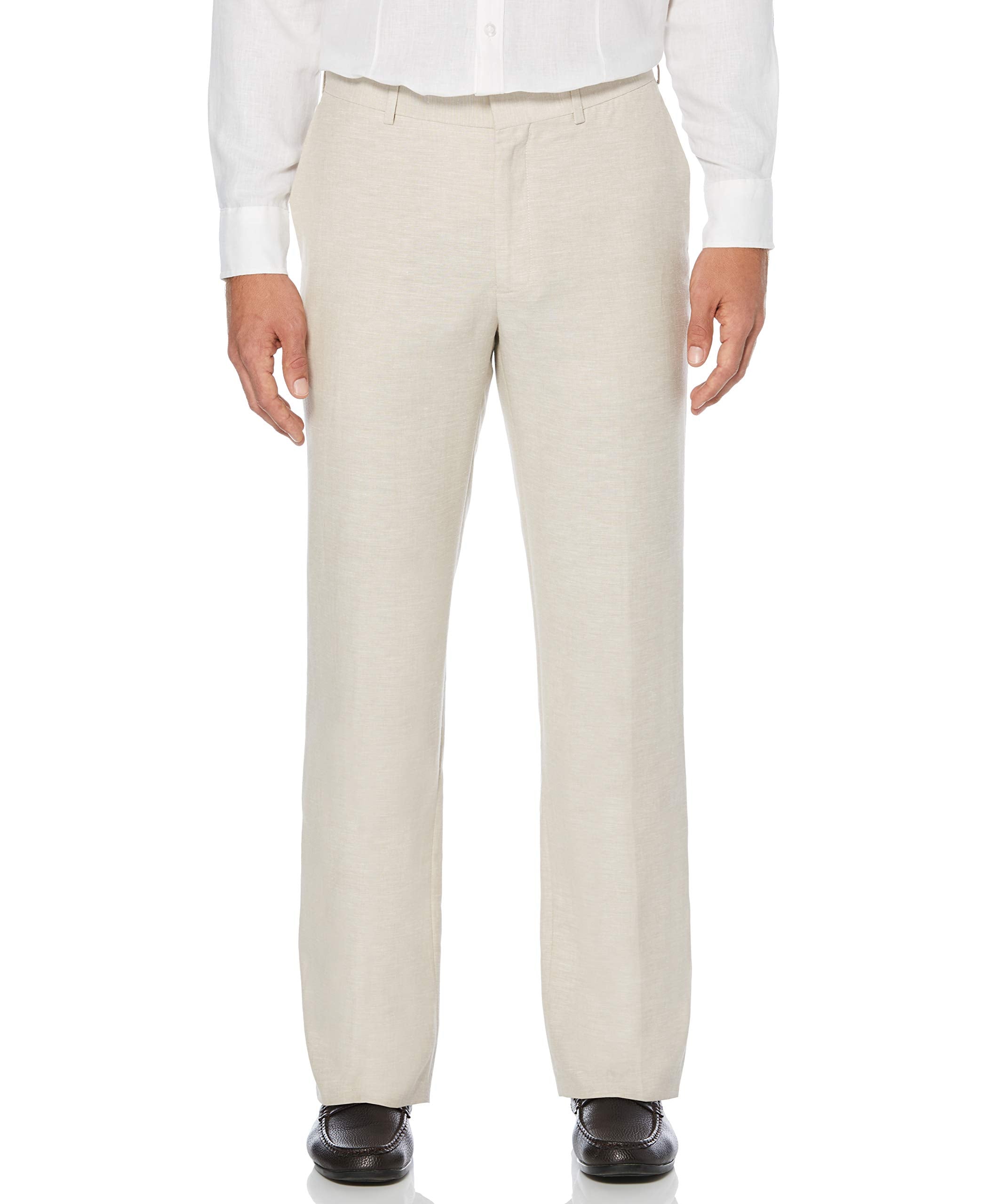 Cubavera Men's Flat Front Linen Blend Dress Pant (Waist Size 30 - 54 Big & Tall)