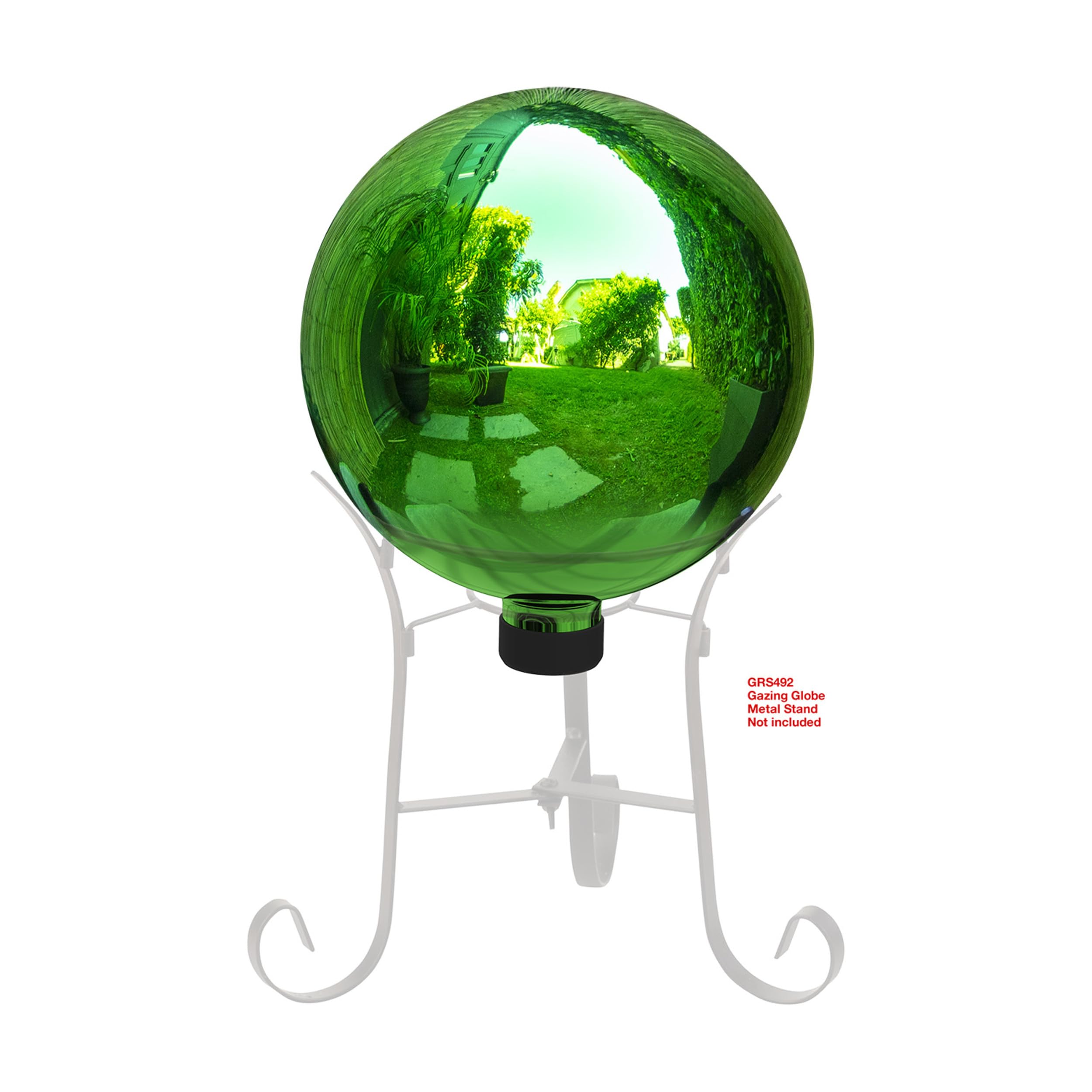 Alpine Corporation | 10" Indoor/Outdoor Glass Gazing Globe — Festive Garden & Yard Décor Accent — Blue