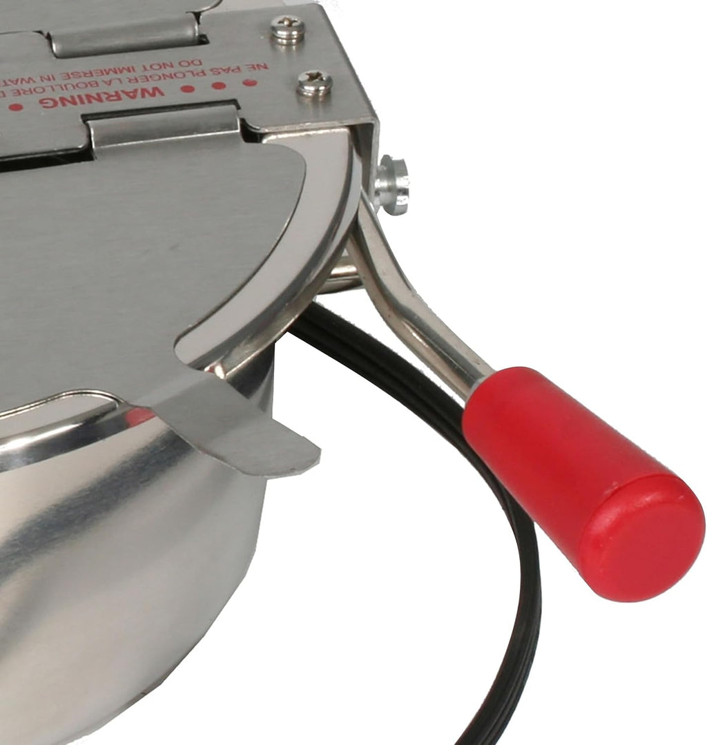 8-Ounce Replacement Kettle for Popcorn Machine - 750W Kettle Popper with Lid, Stirrer, Gear Shaft, and 3-Prong Plug by Great Northern Popcorn