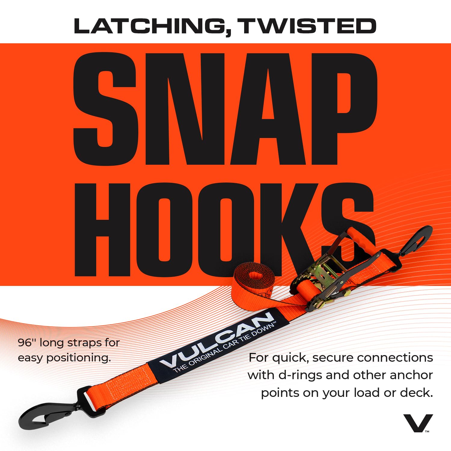 VULCAN Complete Axle Strap Tie Down Kit with Snap Hook Ratchet Straps - Classic Yellow - Includes (4) 22 Inch Axle Straps, (4) 36 Inch Axle Straps, and (4) 8' Snap Hook Ratchet Straps