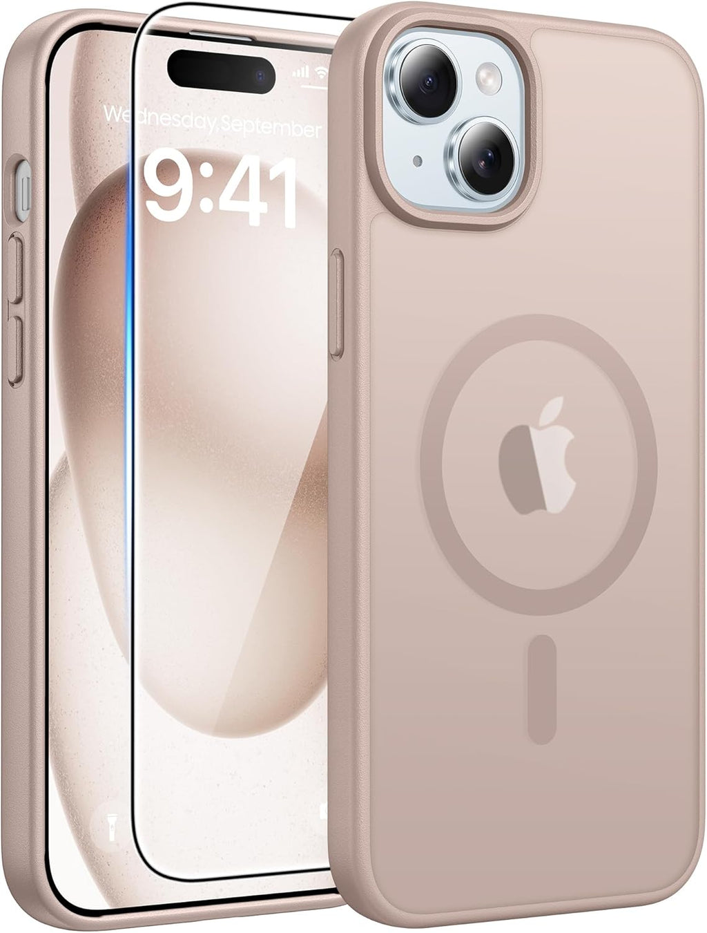 FNTCASE for iPhone 17 Case: [Compatible with Magsafe] Translucent Matte Cases with [Full Camera Protection] [Screen Protector] Military Grade Shockproof Protective Phone Cover - Light Purple