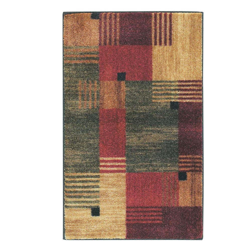 Mohawk Home Alliance Modern Geometric 1' 8" x 2' 10" Area Rug - Red - Perfect for Living Room, Dining Room, Office