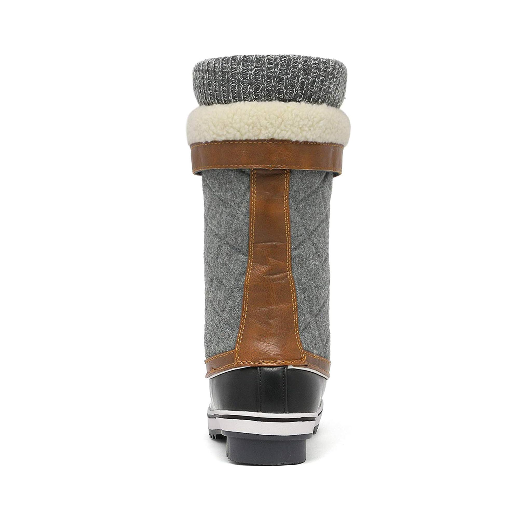 DREAM PAIRS Women's Mid-Calf Waterproof Winter Snow Boots
