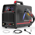 YESWELDER Plasma Cutter with Built In Air Compressor, Large LED Digital Display 55Amp 110V/220V Non-High Frequency Non-Touch Pilot Arc Plasma Cutting Machine CUT-55DS FUSION