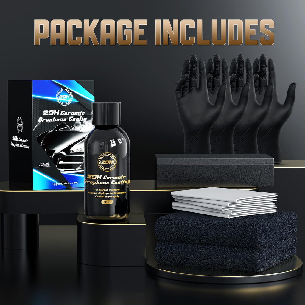 Graphene Ceramic Coating for Cars (17oz) - 12H Ceramic Spray Coating - 24+ Months of Long Lasting Protection - Ultra High Gloss & Shine - Unmatched Slickness - Extremely Hydrophobic