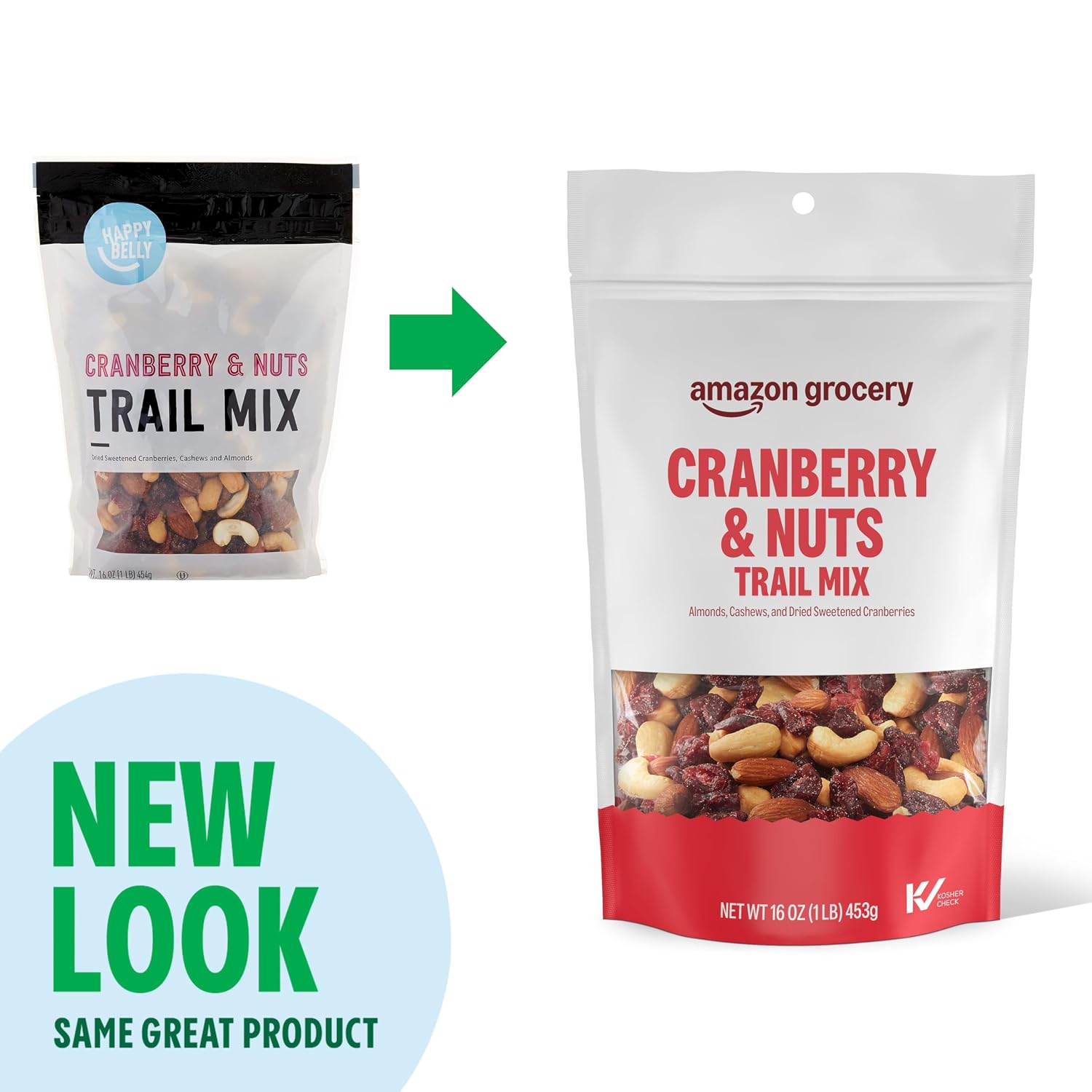 Amazon Grocery, Cranberry & Nuts, Trail Mix, 16 Oz (Previously Happy Belly, Packaging May Vary)