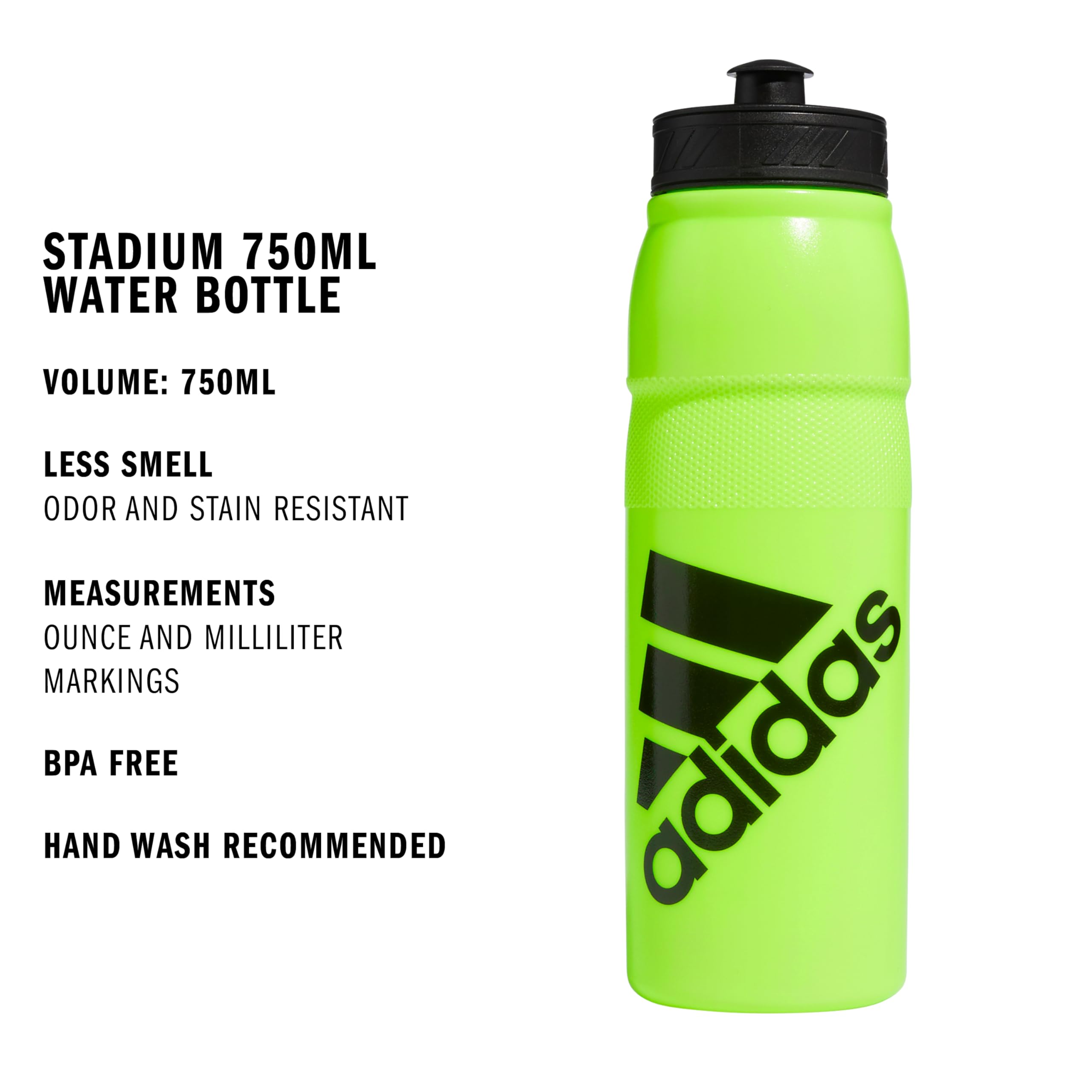 adidas 750 ML (28 oz) Stadium Refillable Plastic Sport Water Bottle
