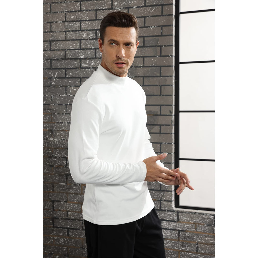Rela Bota Mens Half Turtleneck Long Sleeve Pullover Basic Designed Undershirt Stretch Slim Fit Sweaters