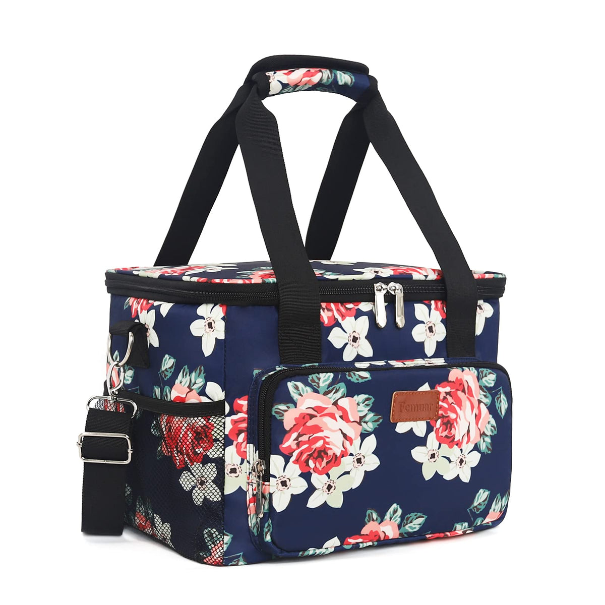 Femuar Lunch Bags for Women/Men, Insulated Lunch Bag for Work Office Picnic - Large Lunch Cooler Bag Leakproof Lunch Box with Adjustable Shoulder Strap for Adults - Grey (15L)