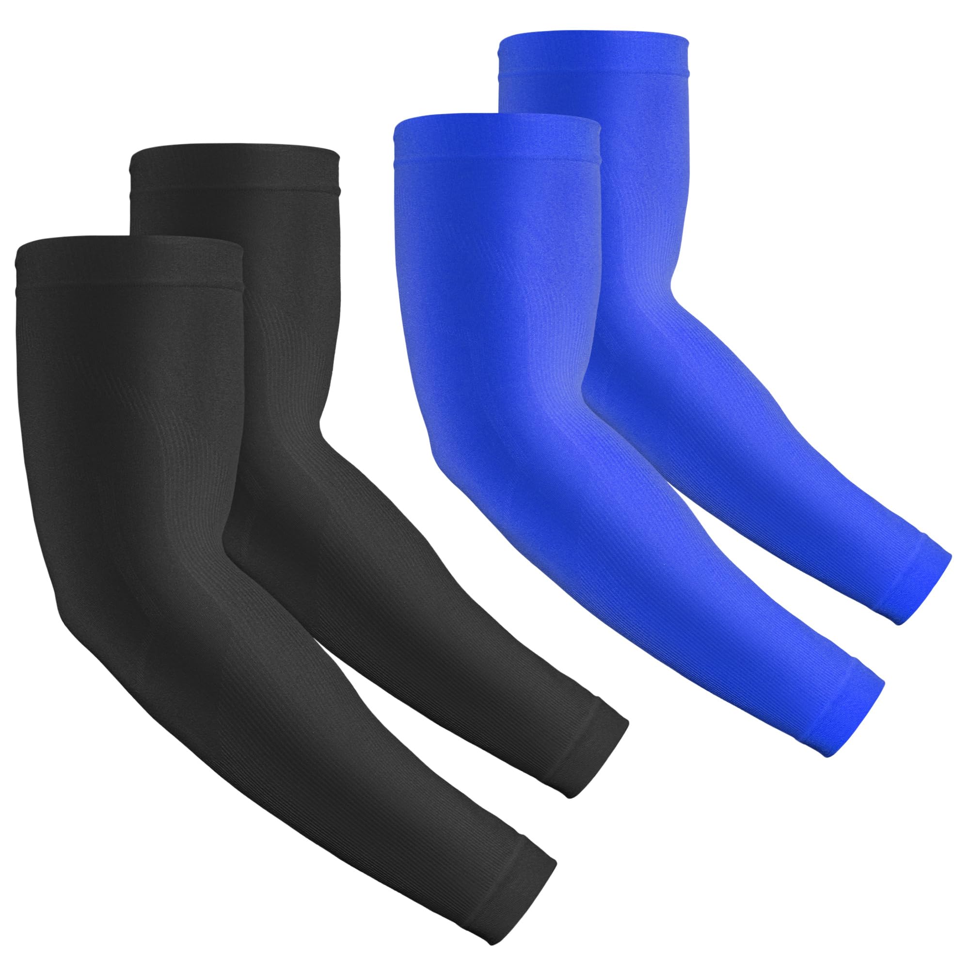 2 Pairs UV Protection Cooling Arm Sleeves Compression Sun Sleeves for Men Women Youth, Tattoo Cover Up, UPF 50
