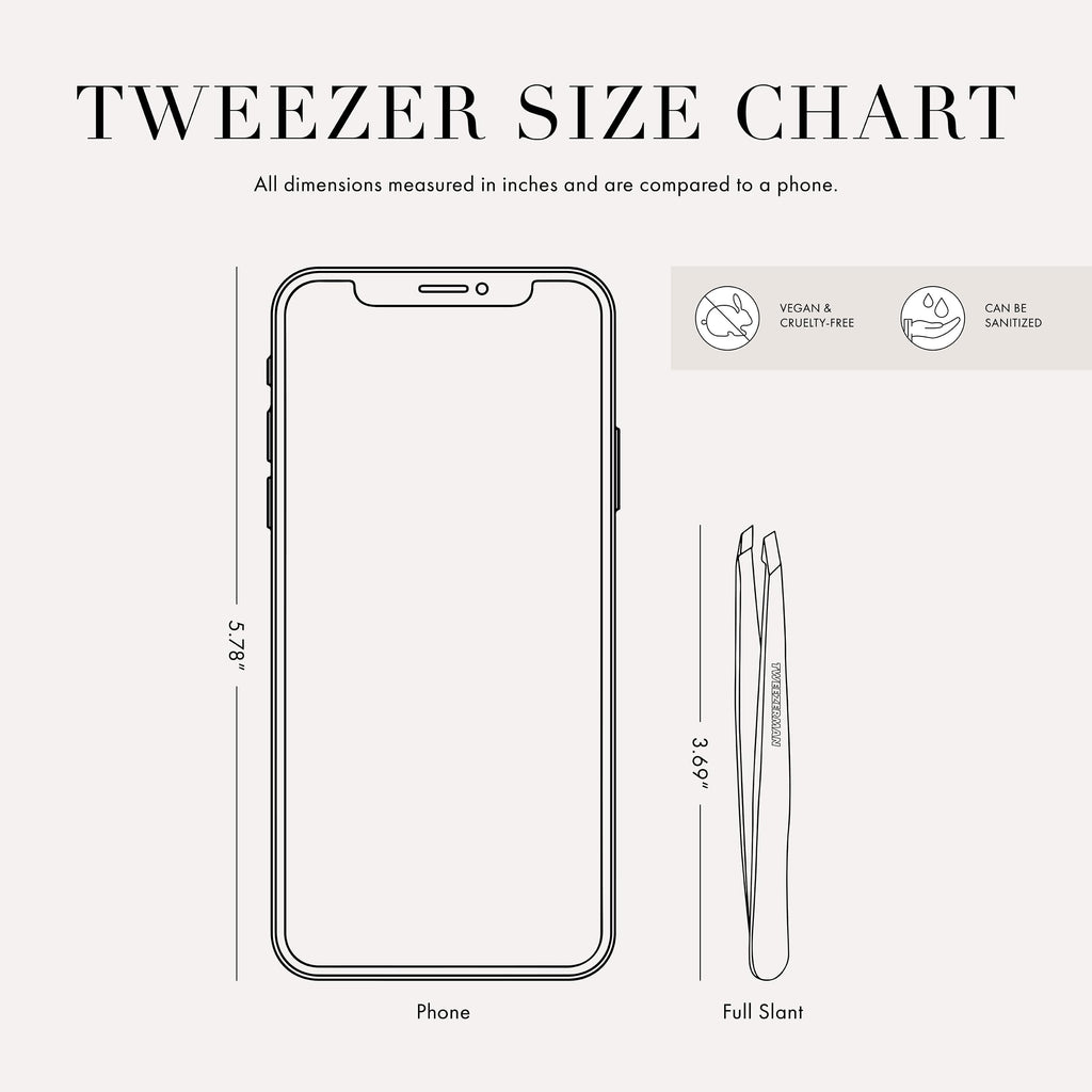 Tweezerman Exclusive 40th Birthday Slant Tweezer - Hair Removal Tweezers, Stainless Steel