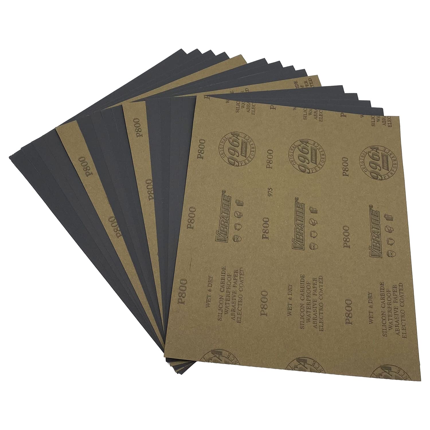 80 Grit Wet Dry Sandpaper, 9 x 11 Inch Sanding Sheets, 10PCS Premium Silicon Carbide Sand Paper for Wood Metal Ceramic or Auto Polishing and Scratches Removing