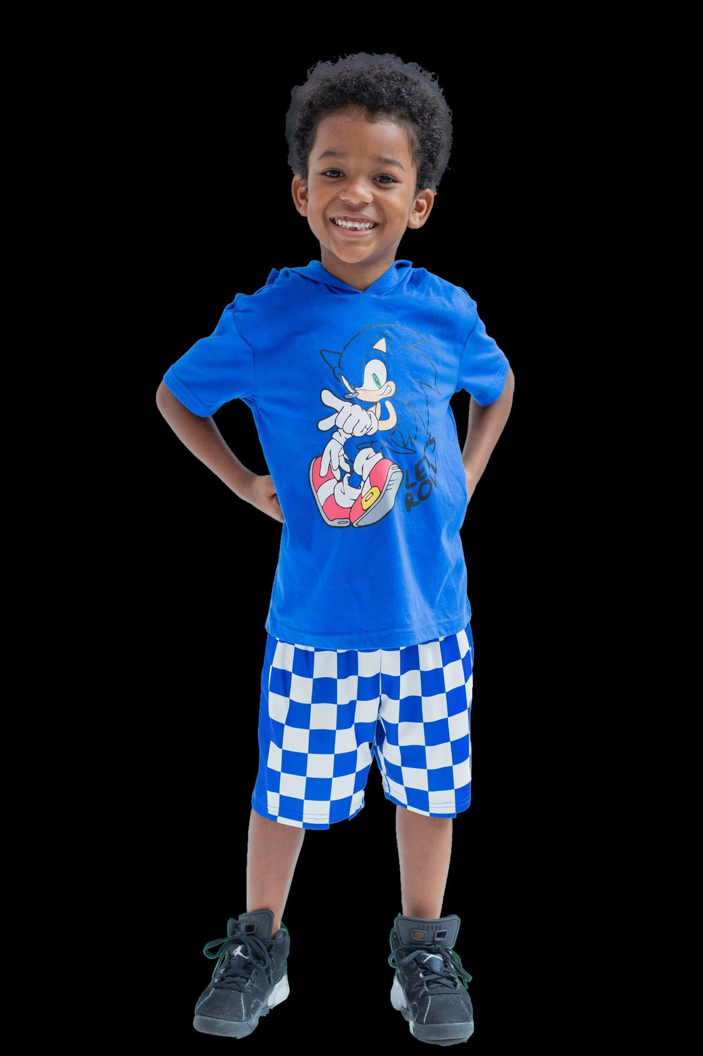 SEGA Sonic the Hedgehog Cosplay T-Shirt and Mesh Shorts Outfit Set Little Kid to Big Kid