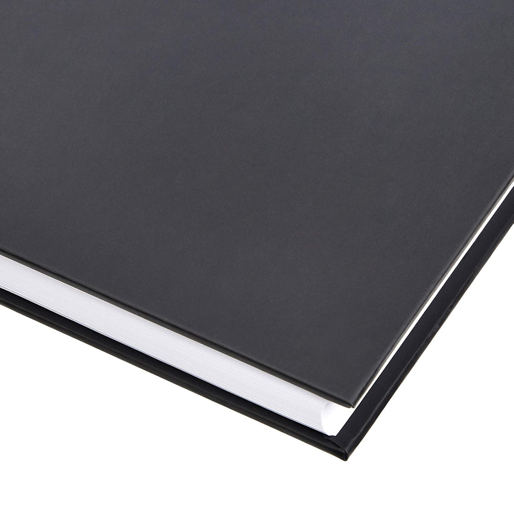 Amazon Basics Professional Hardcover Writing Journal for Journaling and Note Taking, Sturdy, Perforated Pages, 10.5 x 7.5 inches, Black, 2-Pack