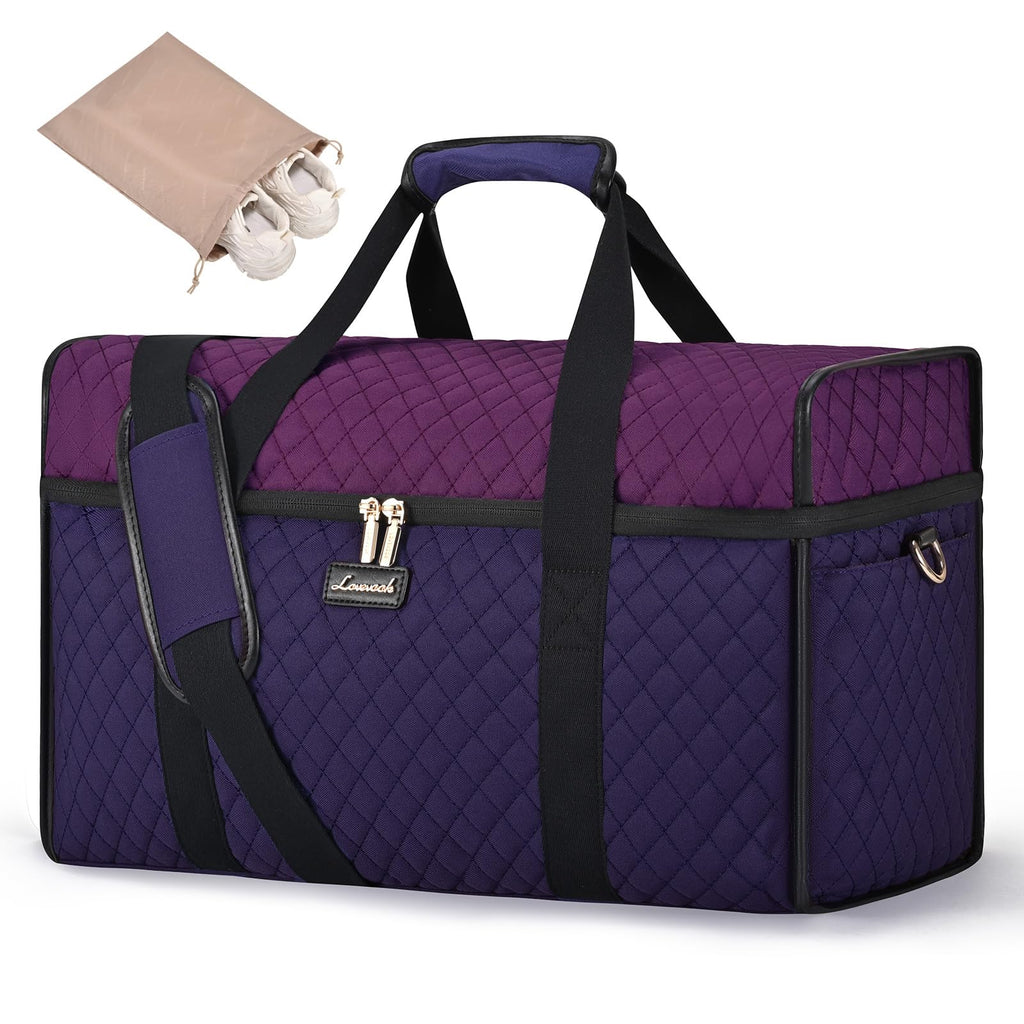 LOVEVOOK Travel Duffle Bag - Weekender & Overnight Bag with Toiletry & Wet Pocket, Carry-On Size, 3pc Set
