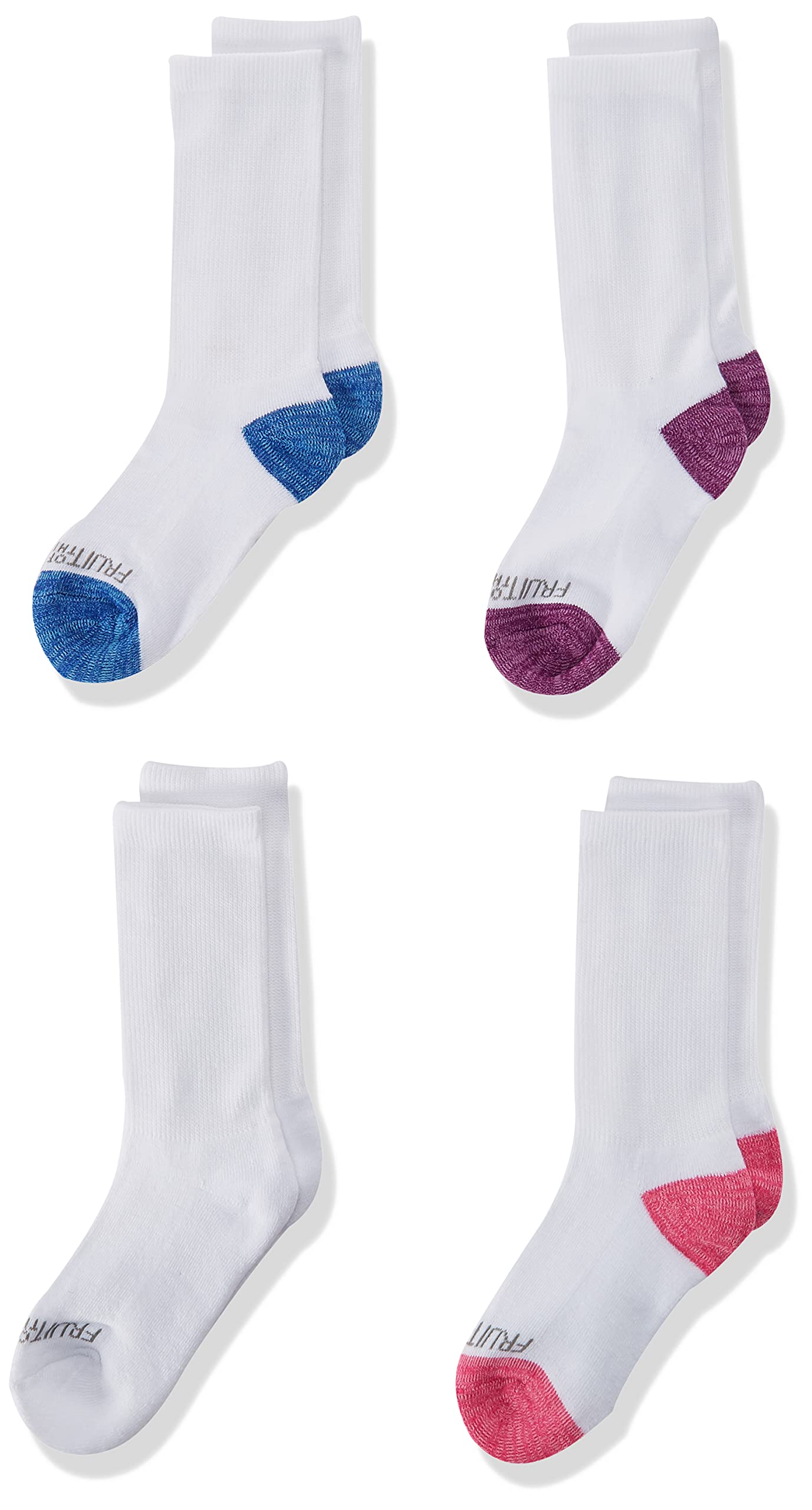 Fruit of the Loom Girl's Everyday Essential Soft Cushion Socks