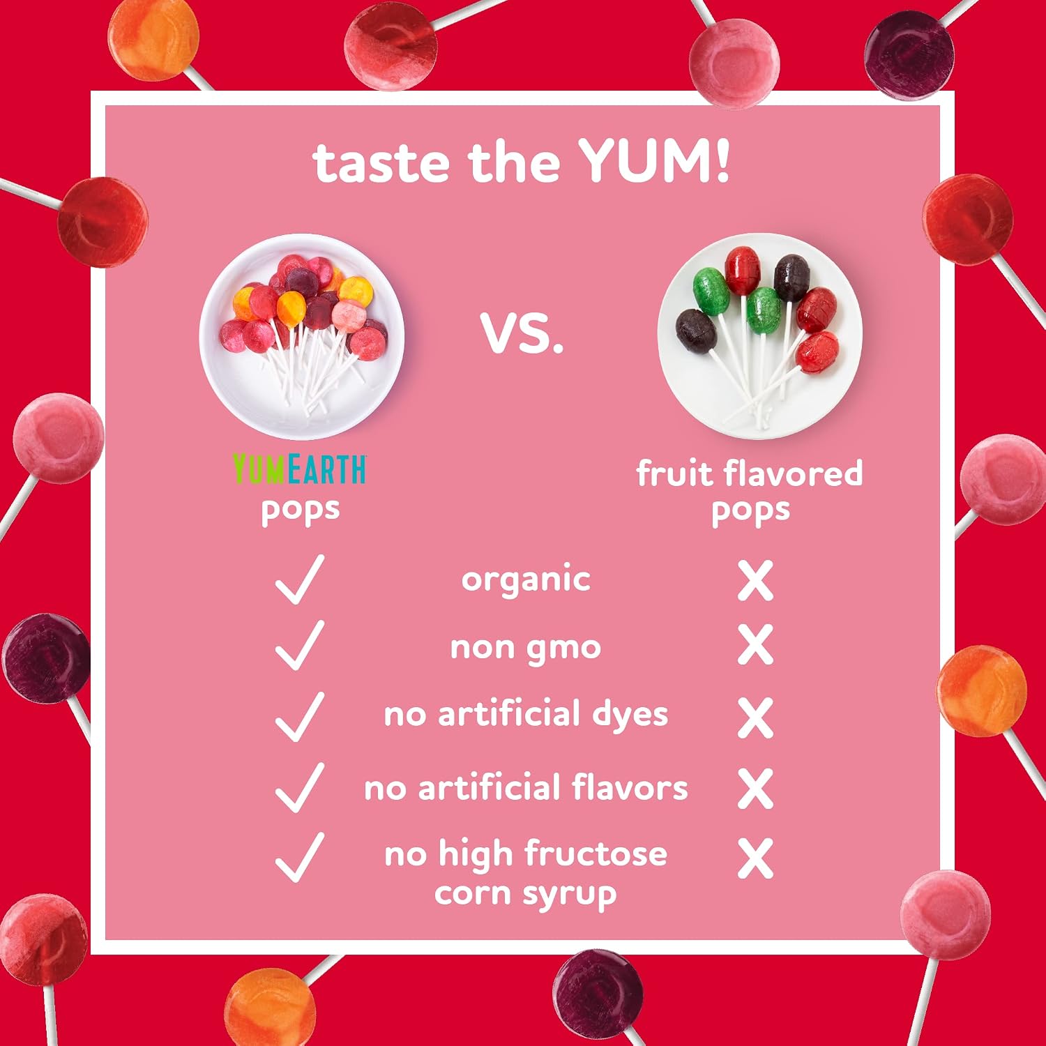 YumEarth Organic Lollipops, Assorted Flavors, 4.3 Ounce, 20 Lollipops - Allergy Friendly, Non GMO, Gluten Free, Vegan