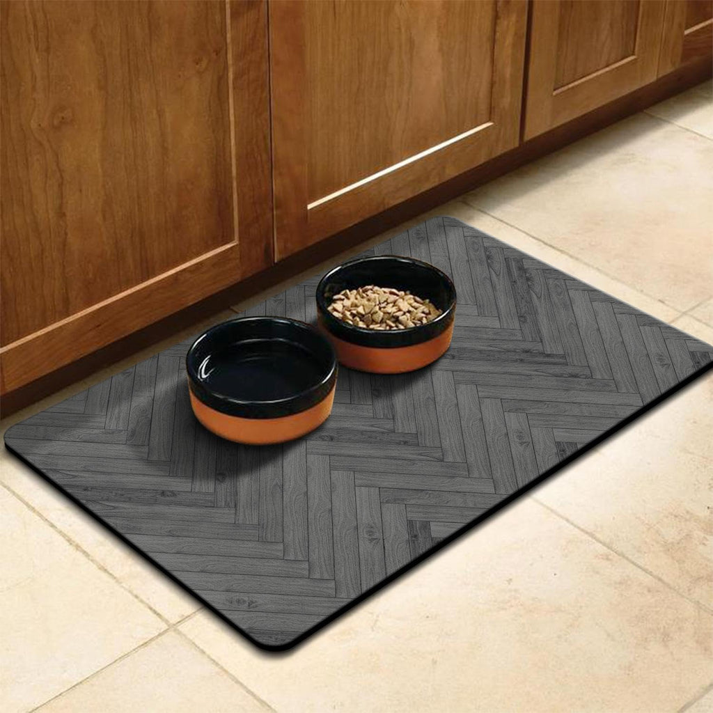 Dog Food Mats for Floors Absorbent, Pet Cat Food Mat - Quick Dry Dog Bowl Mats for Food and Water, Eco-Friendly Boho Pet Supplies