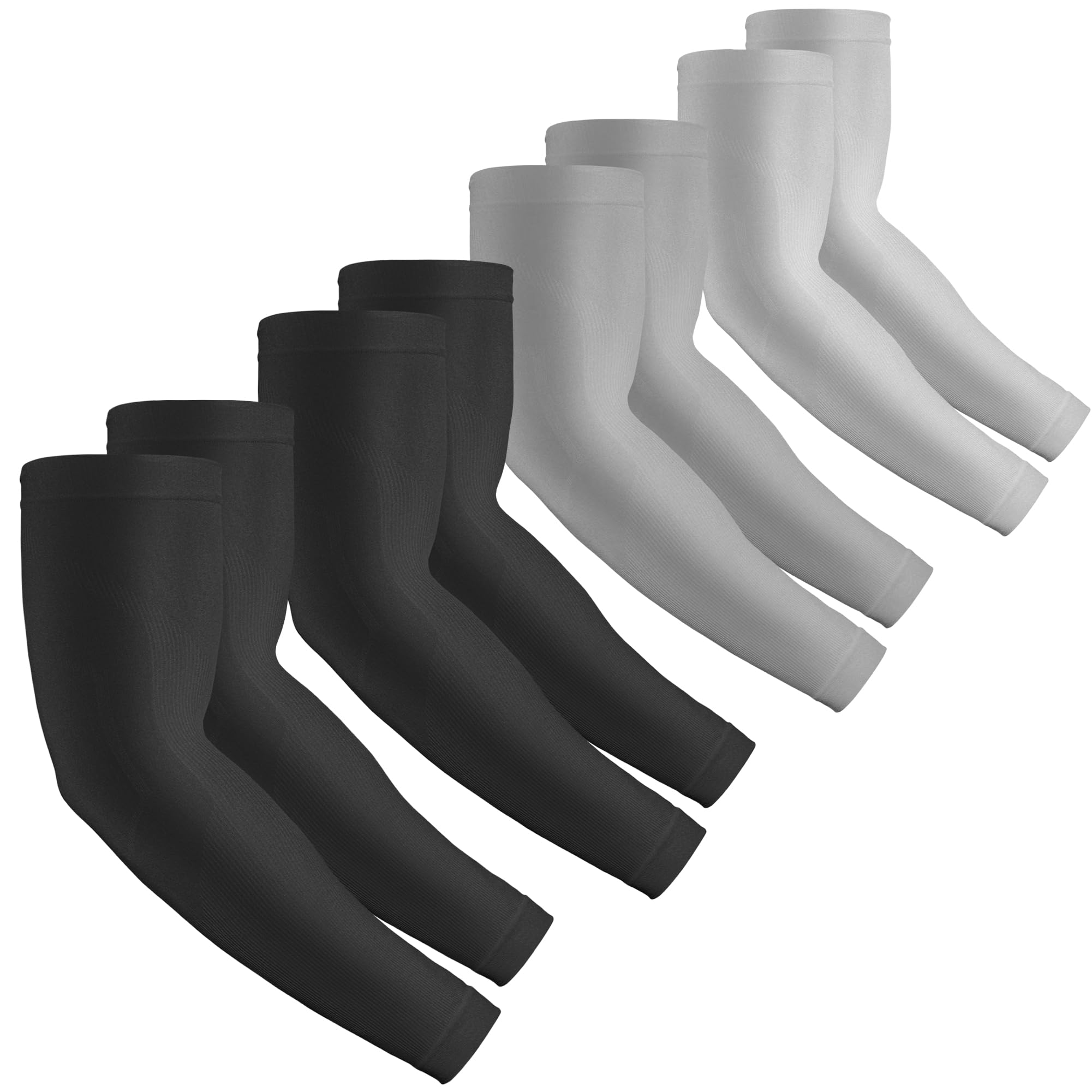 2 Pairs UV Protection Cooling Arm Sleeves Compression Sun Sleeves for Men Women Youth, Tattoo Cover Up, UPF 50