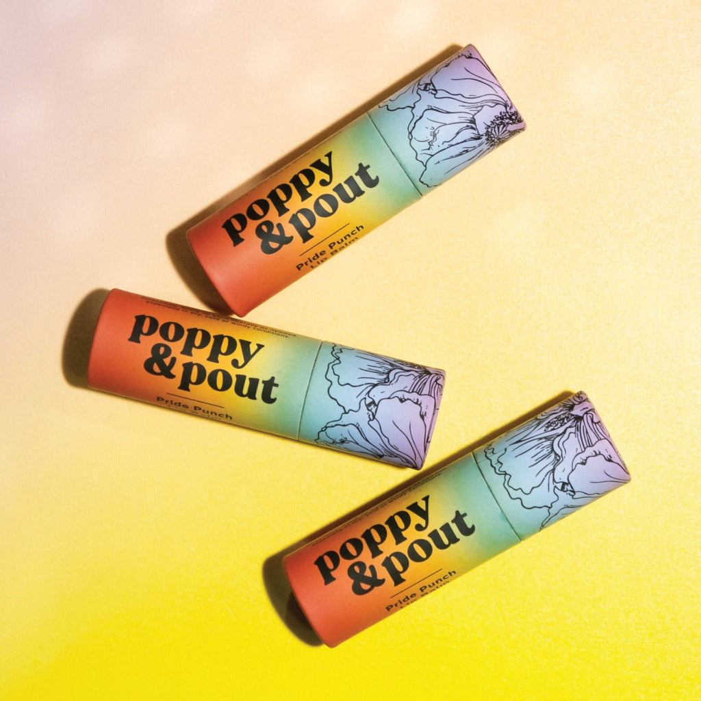 Poppy & Pout Blood Orange Mint Jumbo Lip Balm | All Natural Lip Balms & Moisturizers | Hydrates with Beeswax, Vitamin E, Organic Coconut Oil | Cruelty-Free | Lip Balm in Recyclable Cardboard Tube