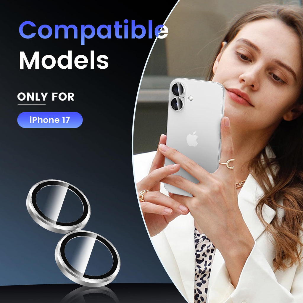 Tensea for iPhone 13 mini/iPhone 13 Camera Lens Protector, 9H Tempered Glass Camera Cover Screen Protector Metal Individual Ring for iPhone 13mini 5.4 inch /13 6.1 inch