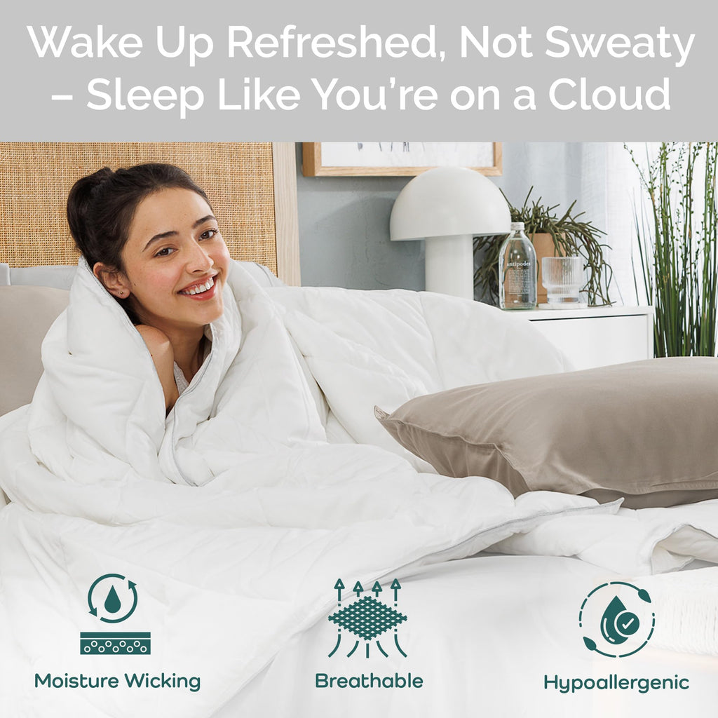 Cooling Comforter Oversized King – Lightweight All Season Down Alternative Duvet Insert, Hypoallergenic Plush Fill, 100% Viscose from Bamboo Cover - Charcoal, 116"x 98"