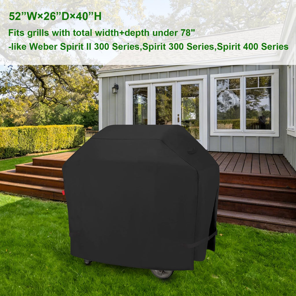 Outdoor Waterproof Small Grill Cover Fits for Weber Spirit 210 Series(E 210,S 210,E 215), Charbroil, Kenmore Grills, Heavy Duty 2 Burner BBQ Cover 30",Compared to Weber 7105