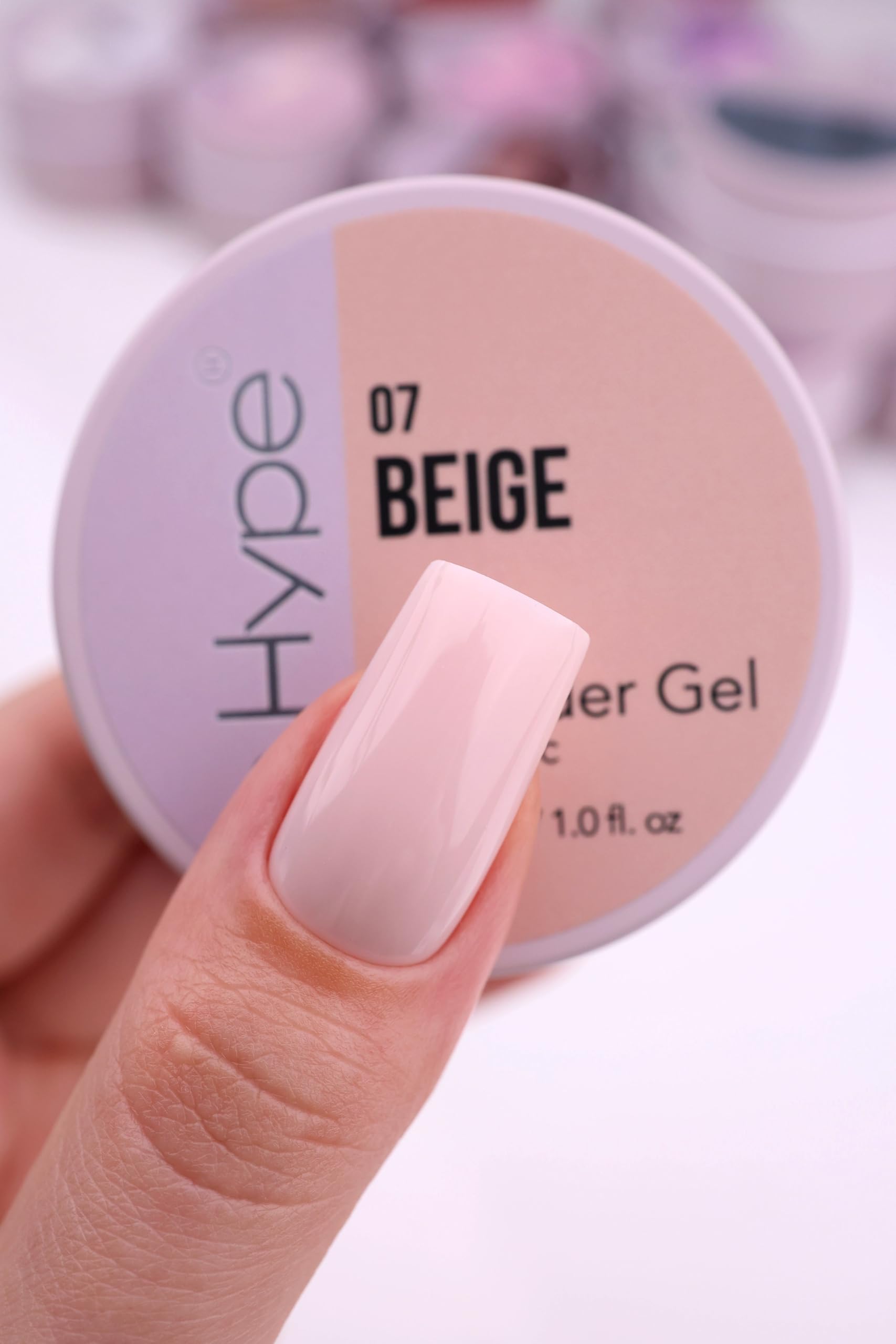 IN.HYPE UV/LED Professional Hard/Builder Gel for Nail Extension/Strengthening/Overlays File Off (Baby Pink #3)