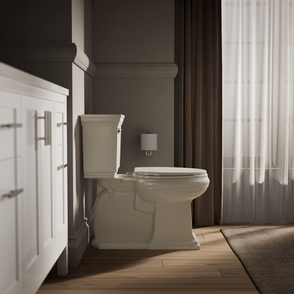 KOHLER K-4775-0 Brevia Round Toilet Seat with Quick-Release Hinges And Quick-Attach Hardware For Easy Clean, White