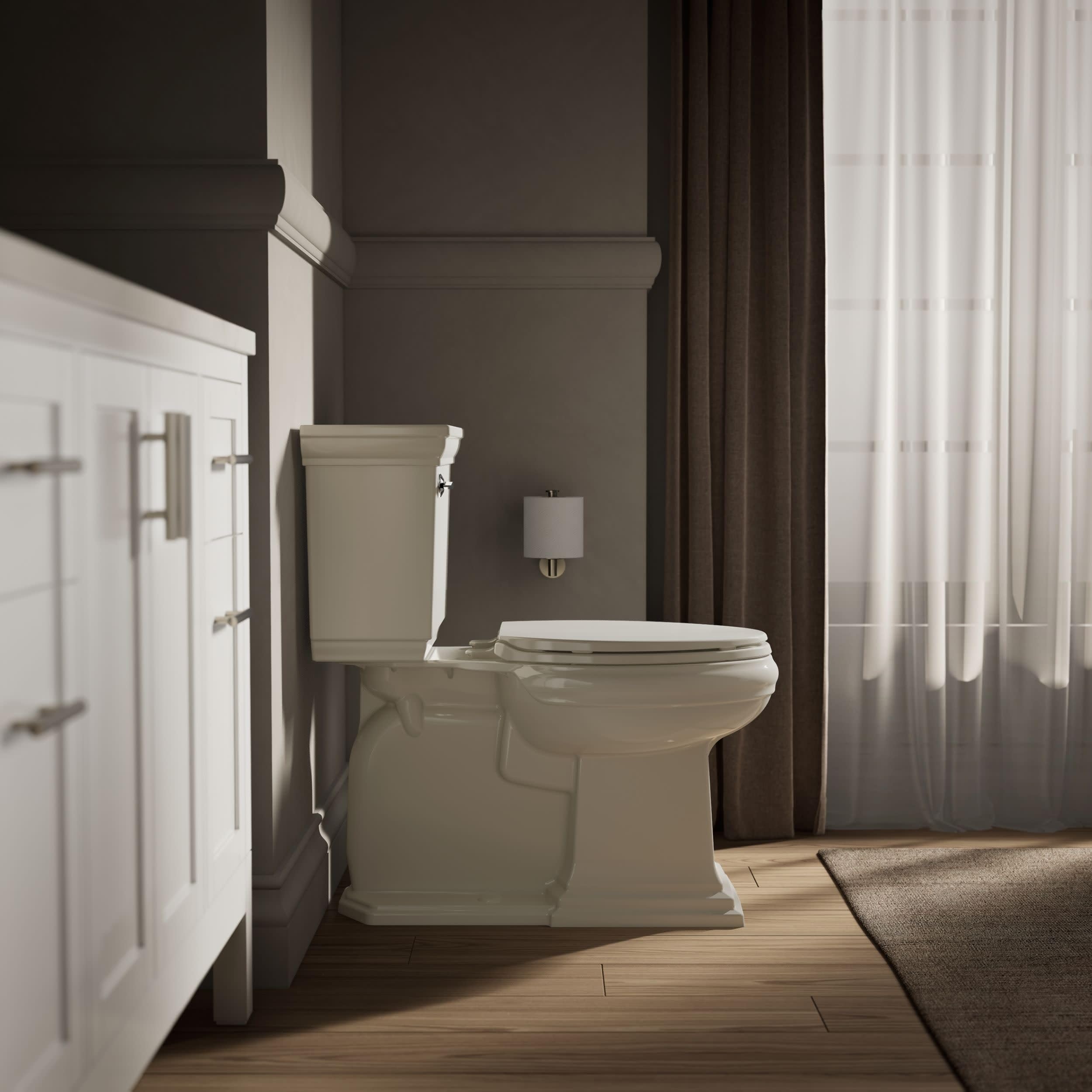 KOHLER K-4775-0 Brevia Round Toilet Seat with Quick-Release Hinges And Quick-Attach Hardware For Easy Clean, White