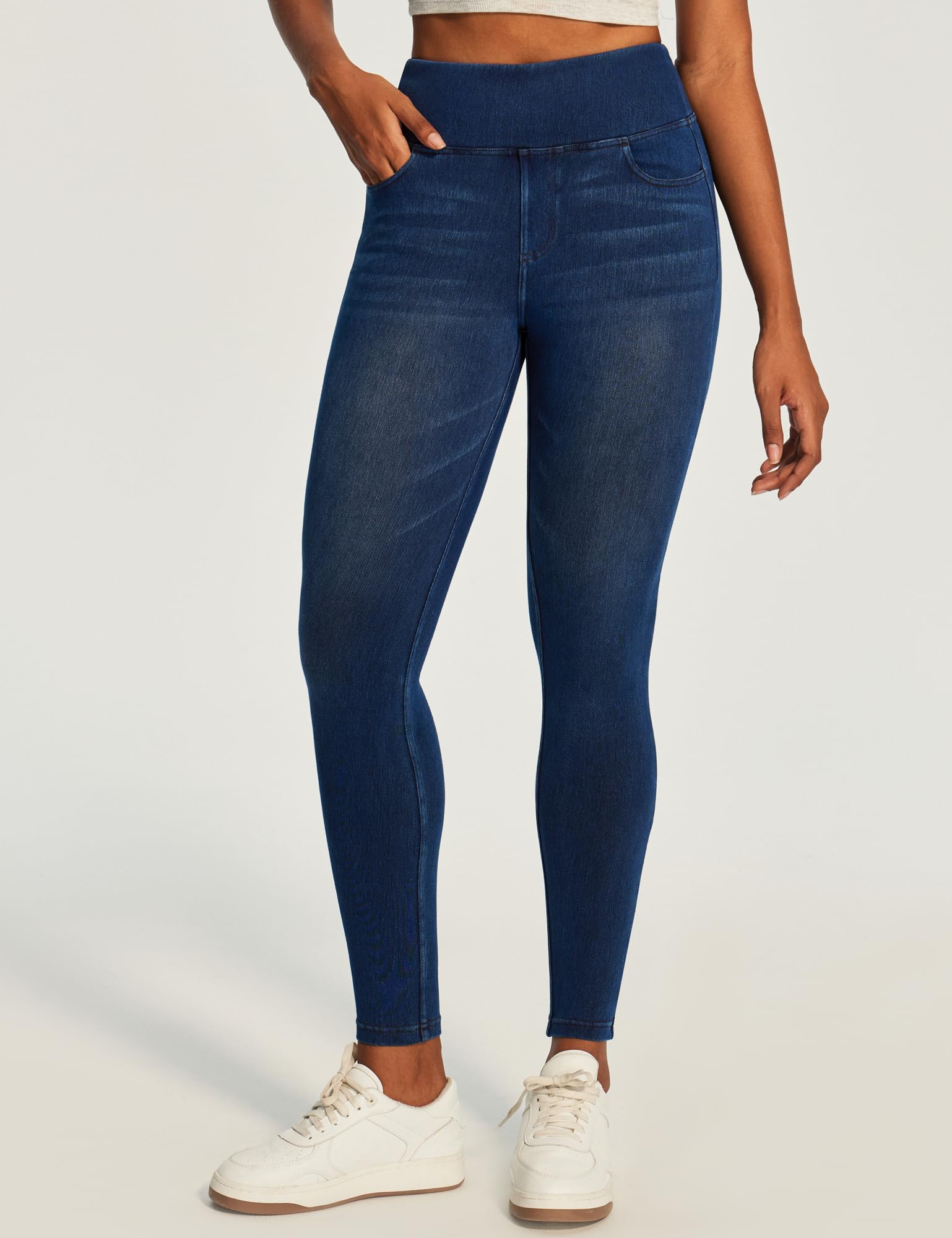 Heathyoga Stretchy Jeans for Women Trendy High Waist Pull On Jeggings Tummy Control Womens Skinny Jeans Leggings with Pockets