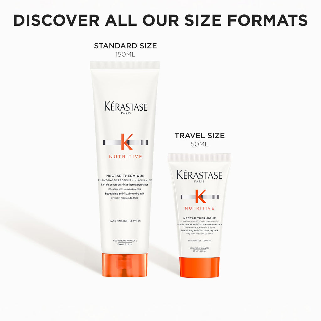 Kerastase Nectar Thermique Heat Protecting Cream - Anti-Frizz, Softness & Shine, Heat Protection, With Niacinamide, For Medium to Thick Dry Hair