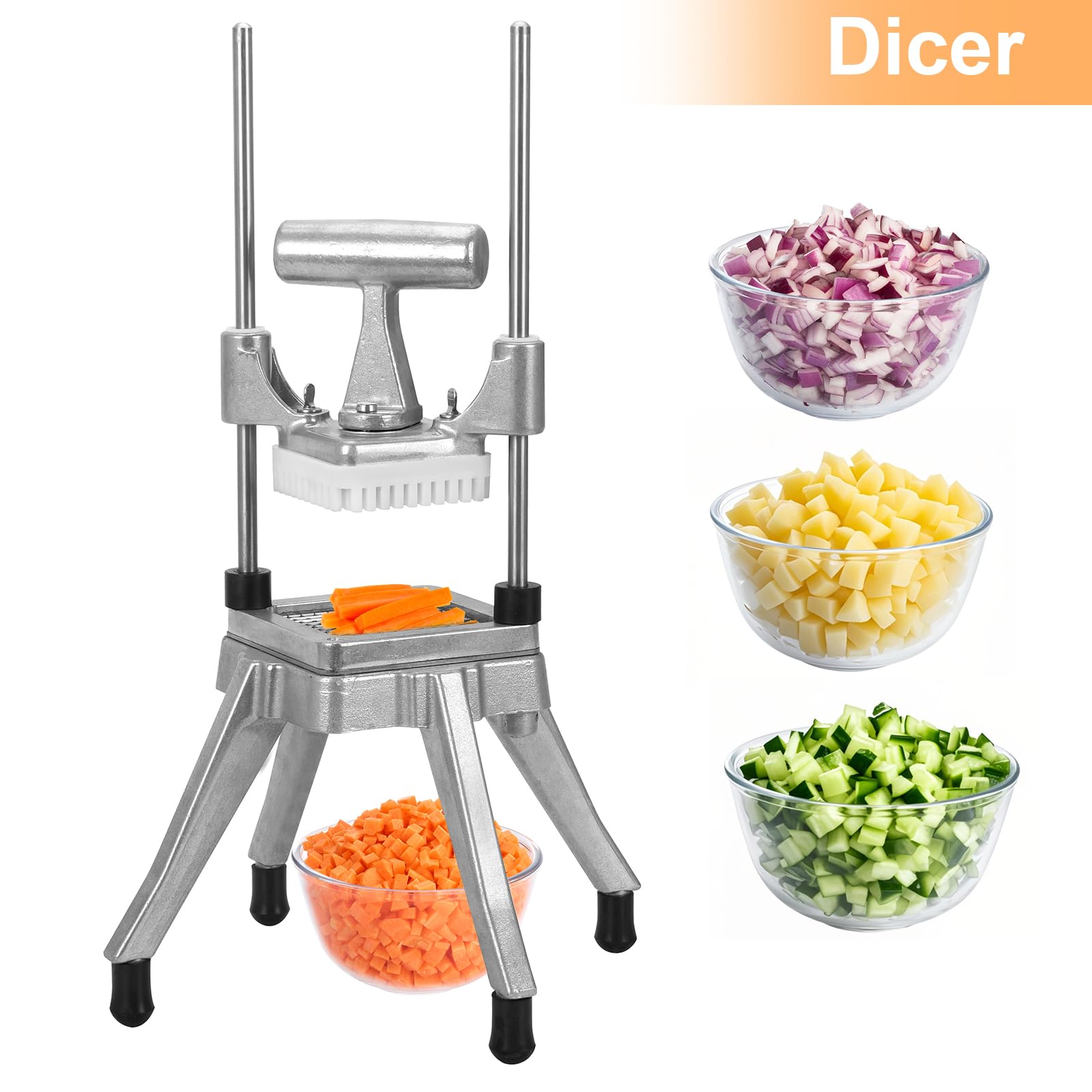 1/2" Vegetable Chopper Blade Replacement, Food-Grade 304 Stainless Steel Dicer Blade for Commercial Vegetable Chopper, Sharp & Durable French Fry Cutter Blade, Easy Clean, Fits Most Chopper Models