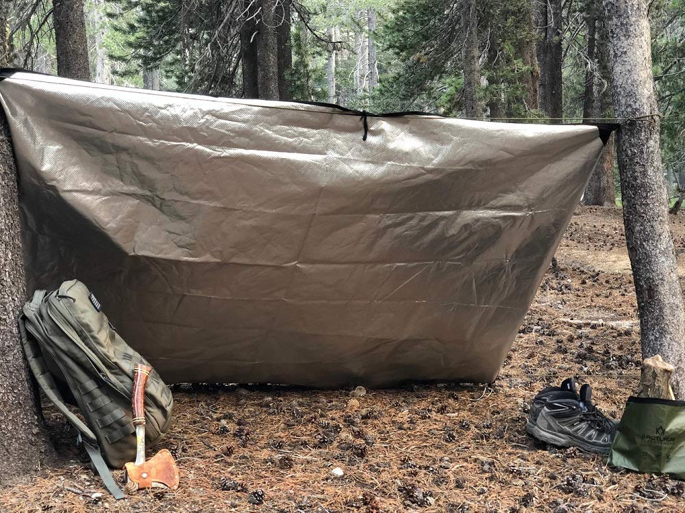 Arcturus Insulated Tarp, Reusable Heavy Duty Thermal Survival Blanket – 60x82in, Reflects 90% Body Heat, Waterproof, Windproof, 3-Layer Design, Reinforced Grommets, Black