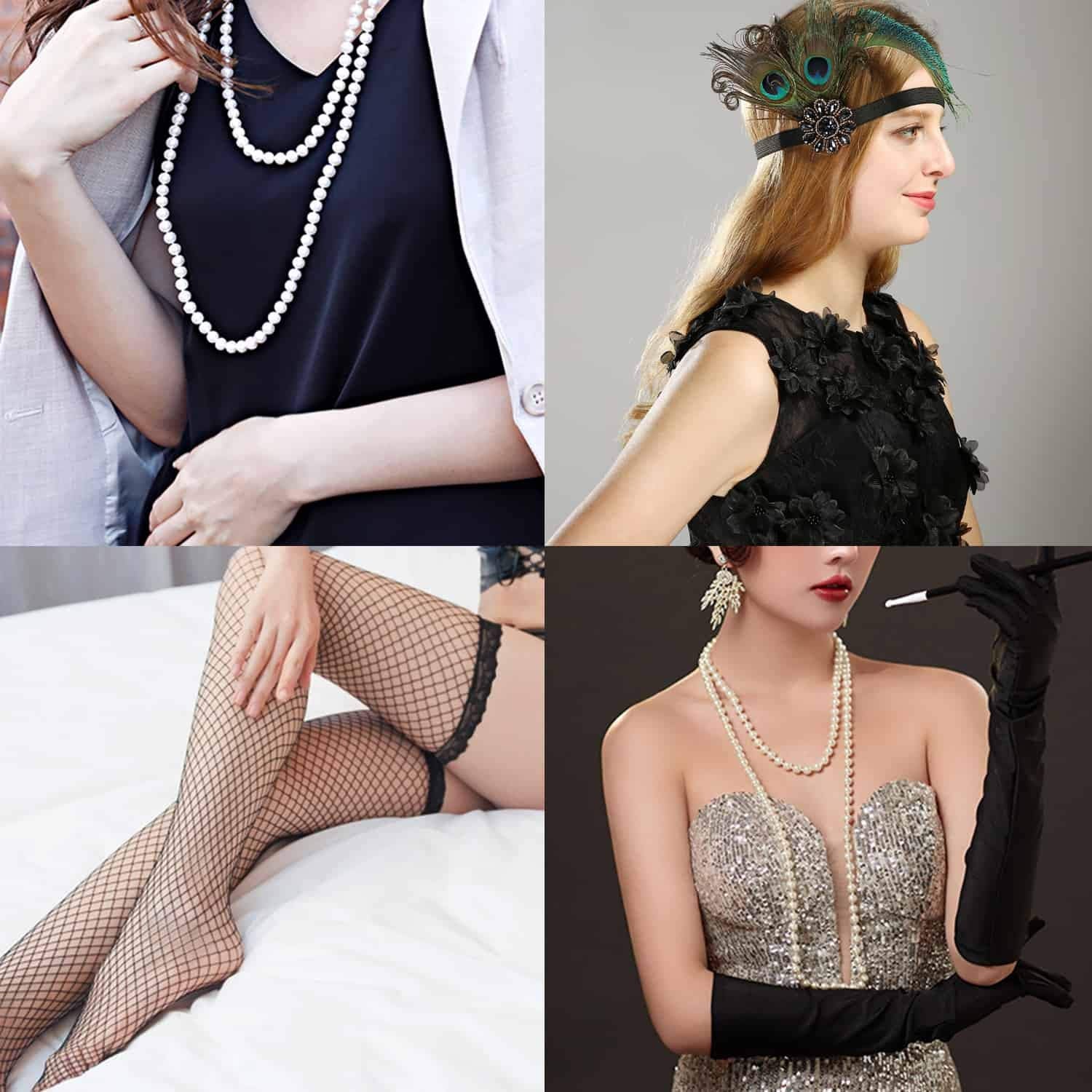 Cridoz Flapper Accessories for Women - 1920s Gatsby & Roaring 20s Style