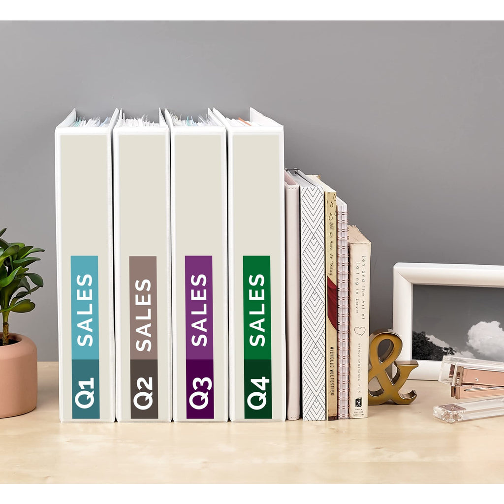 Avery Standard View 3 Ring Binders, 0.5" Round Rings, 100-Sheet Capacity, 0.7 Inch Wide Spine, White Binders, Ideal for Lightweight Organization and Occasional Referencing (12-Pack of 05706)