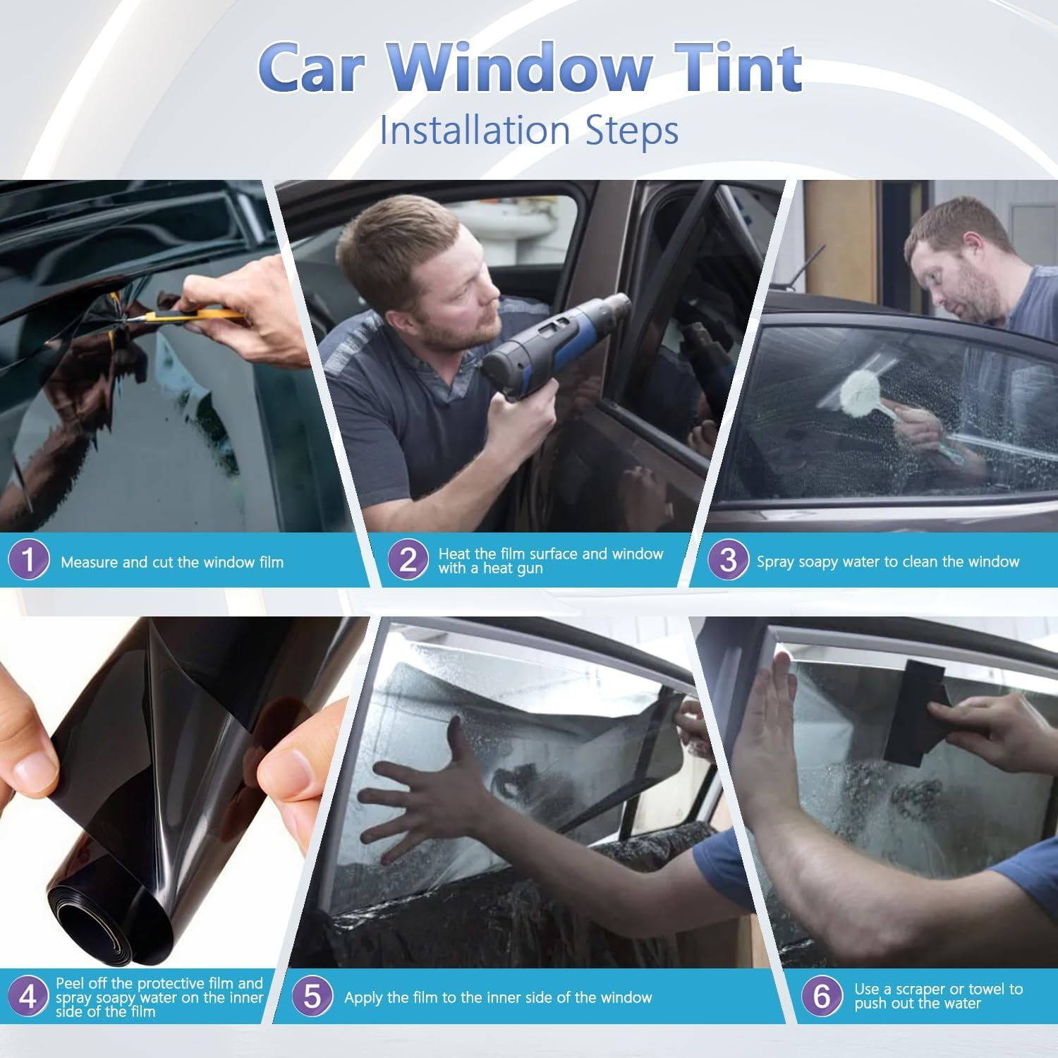 Window Tint Film for Cars 5% VLT 20in x 10Ft Ceramic Window Tints, Blocks 99% UV & IR Rays, Heat Resistant Anti Glare Film for Windshield, Scratch Resistant Sun Shade Auto Tint Roll