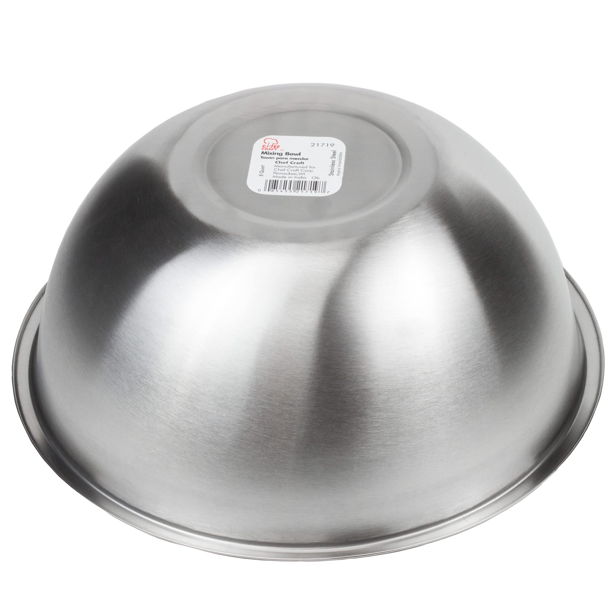 Chef Craft Brushed Mixing Bowl, 1.5-Quart, Stainless Steel