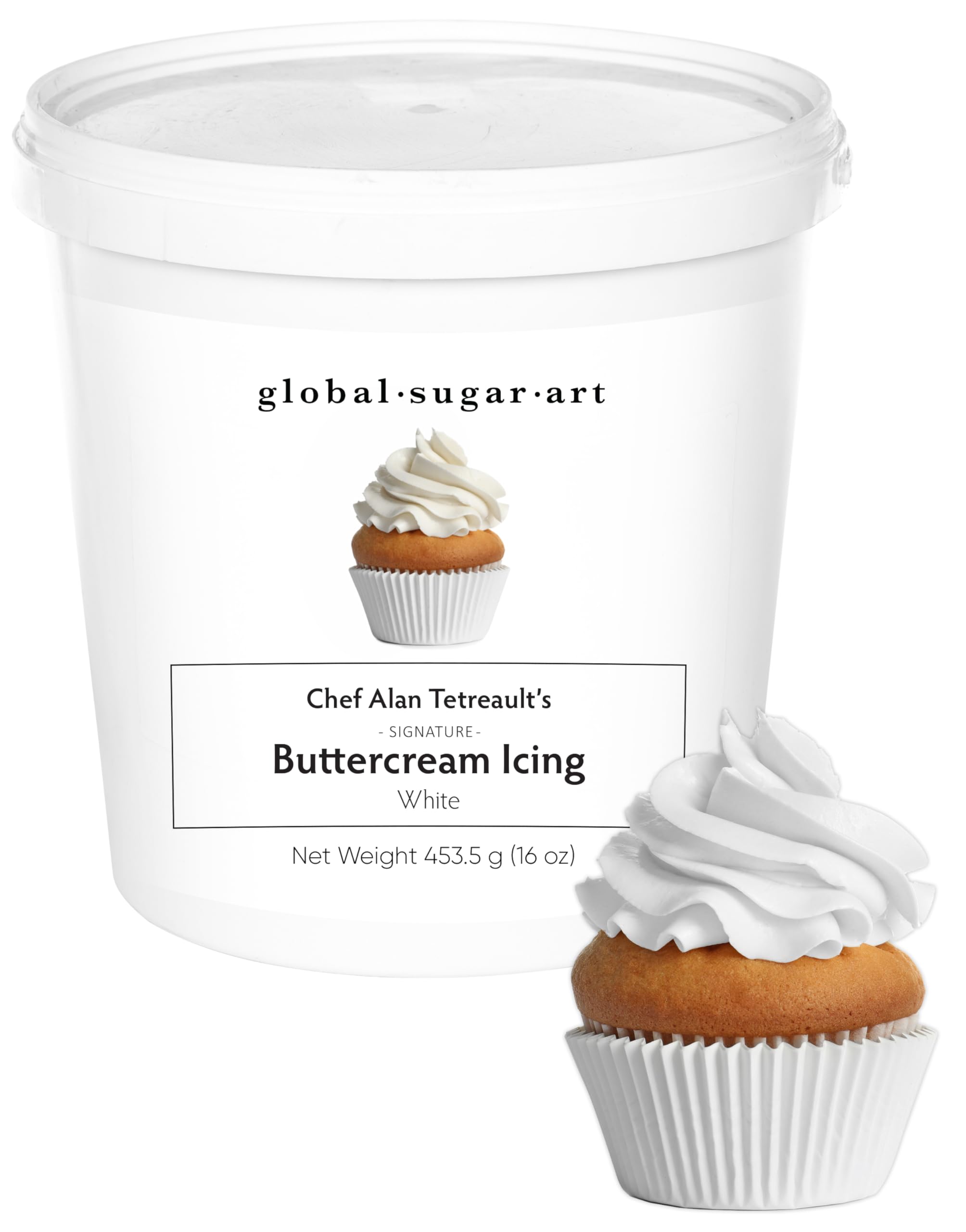Black Buttercream Frosting for Cake Decorating – Firm Icing for Cakes & Cupcakes, 3 Pound Tub by Global Sugar Art/Chef Alan Tetreault (Midnight Black, 3 Pound)